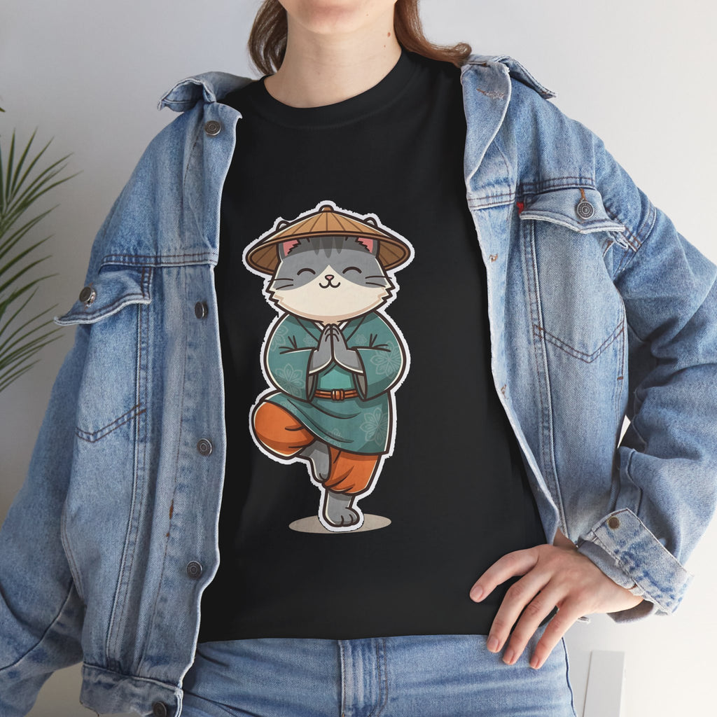 Meditating Cat Tee — Cute Zen Cat Yoga T-Shirt