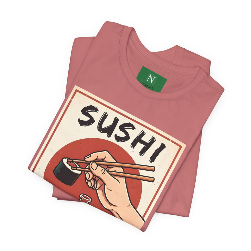 Sushi Poster Graphic Tee — Retro Japanese Sushi Shirt