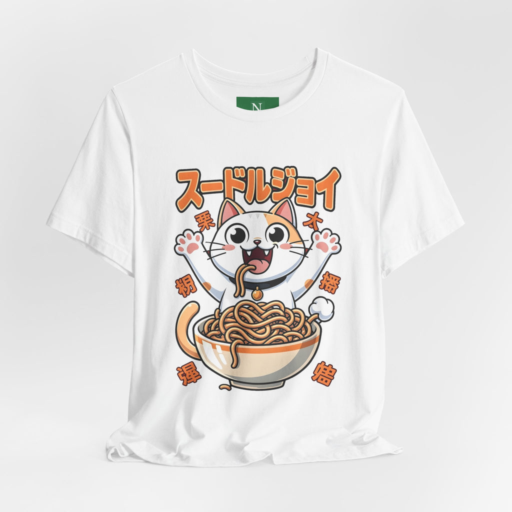 Ramen Cat Tee — Cute Japanese Noodle Graphic T-Shirt