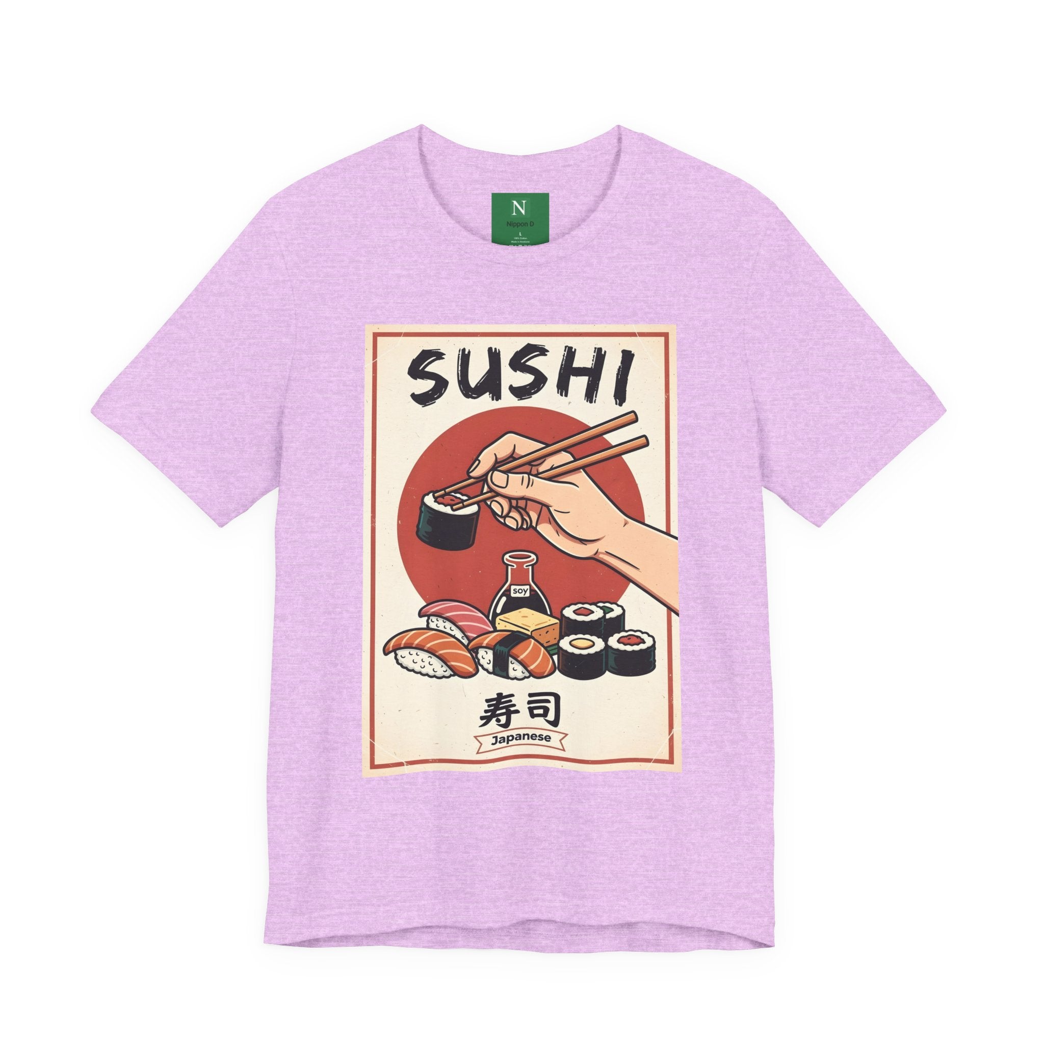 Sushi Poster Graphic Tee — Retro Japanese Sushi Shirt