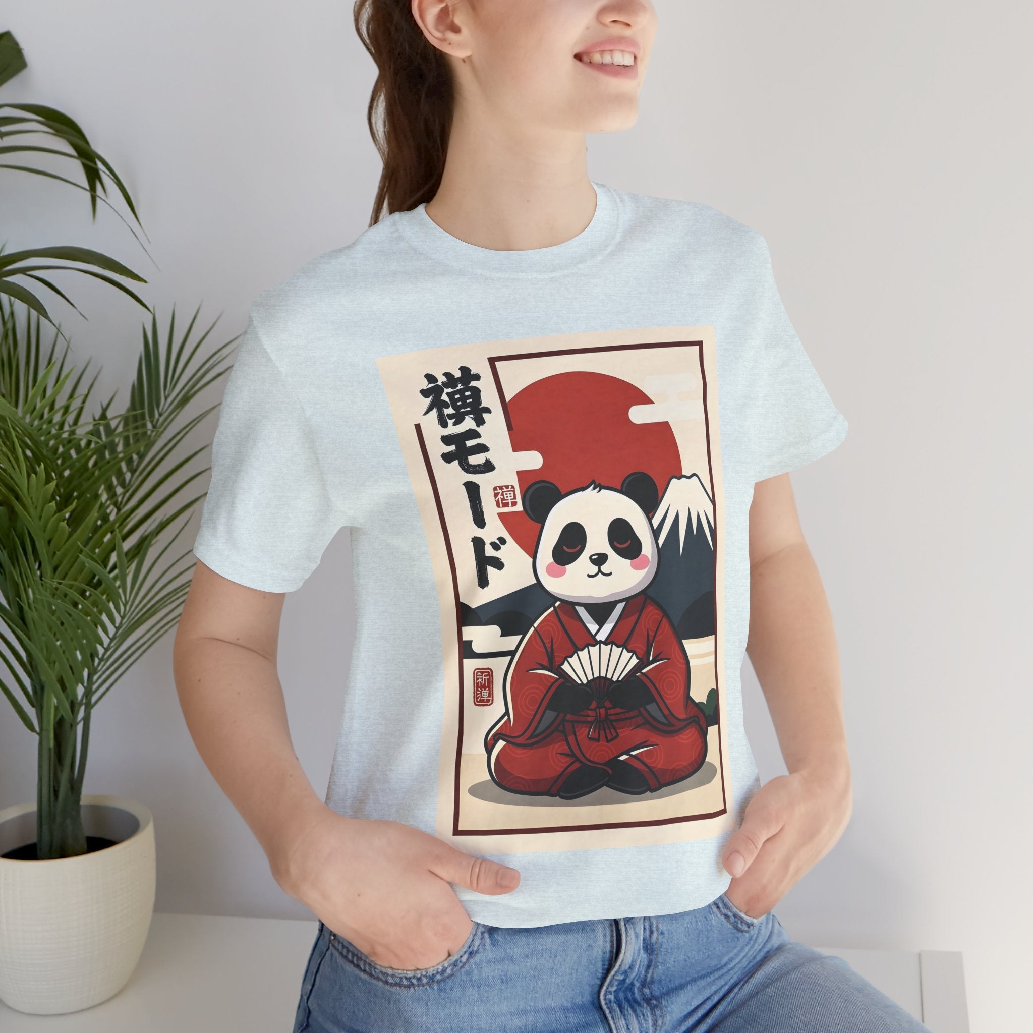 Panda Samurai Tee — Cute Japanese Ukiyo-e Style Graphic T-Shirt