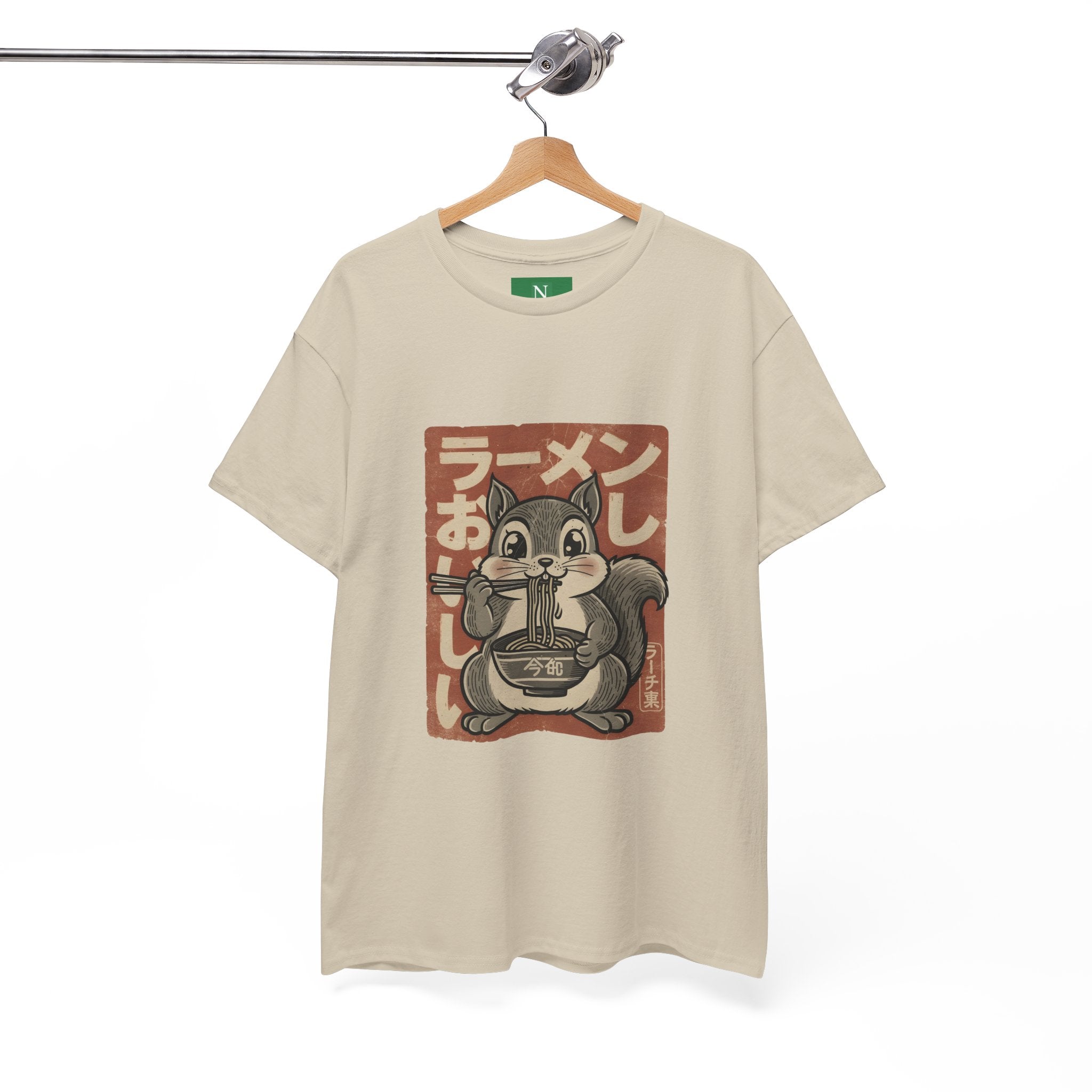 Ramen Squirrel T‑Shirt — Cute Vintage Japanese Noodle Graphic Tee