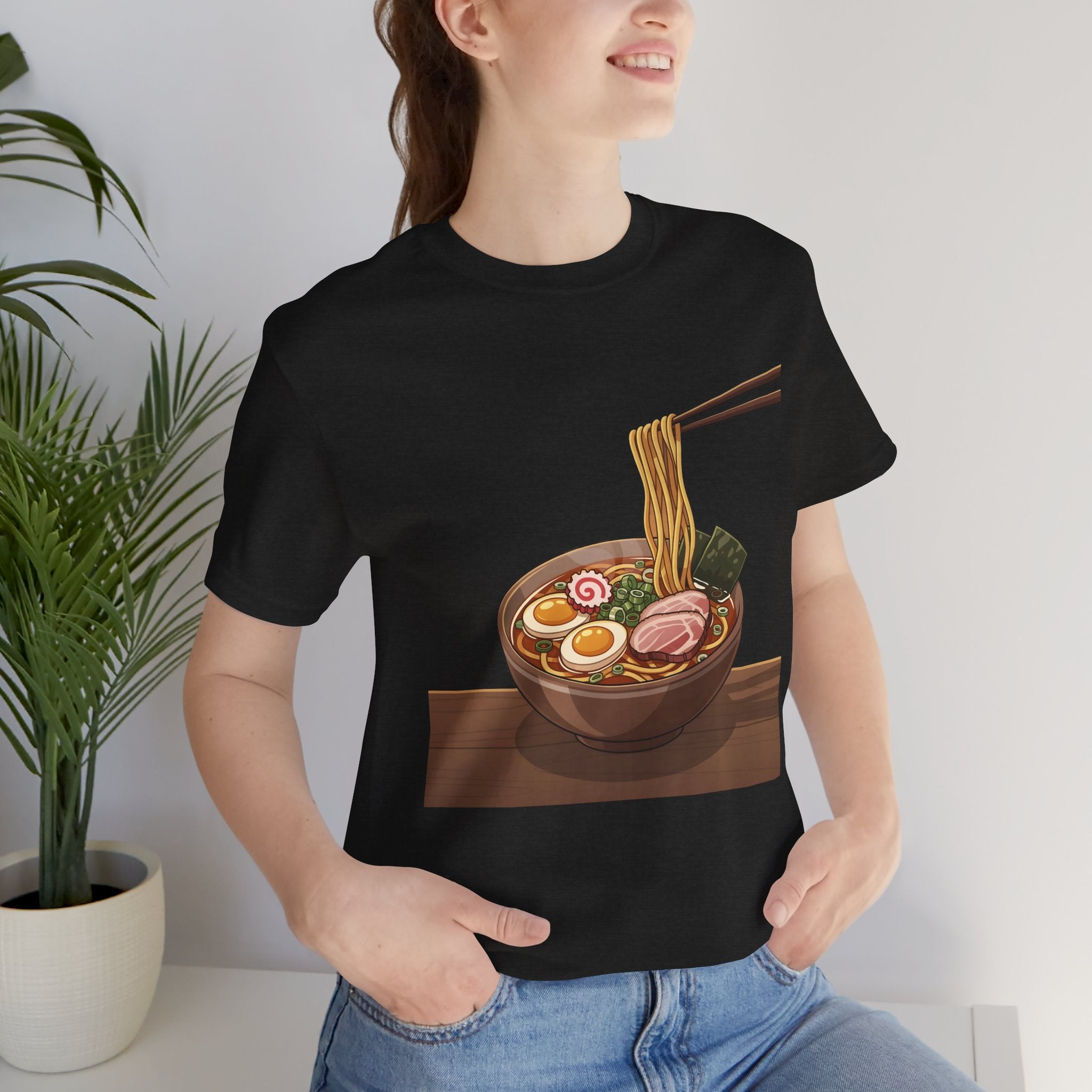 Ramen Bowl Graphic Tee – Chopsticks & Noodles Japanese Food T-Shirt