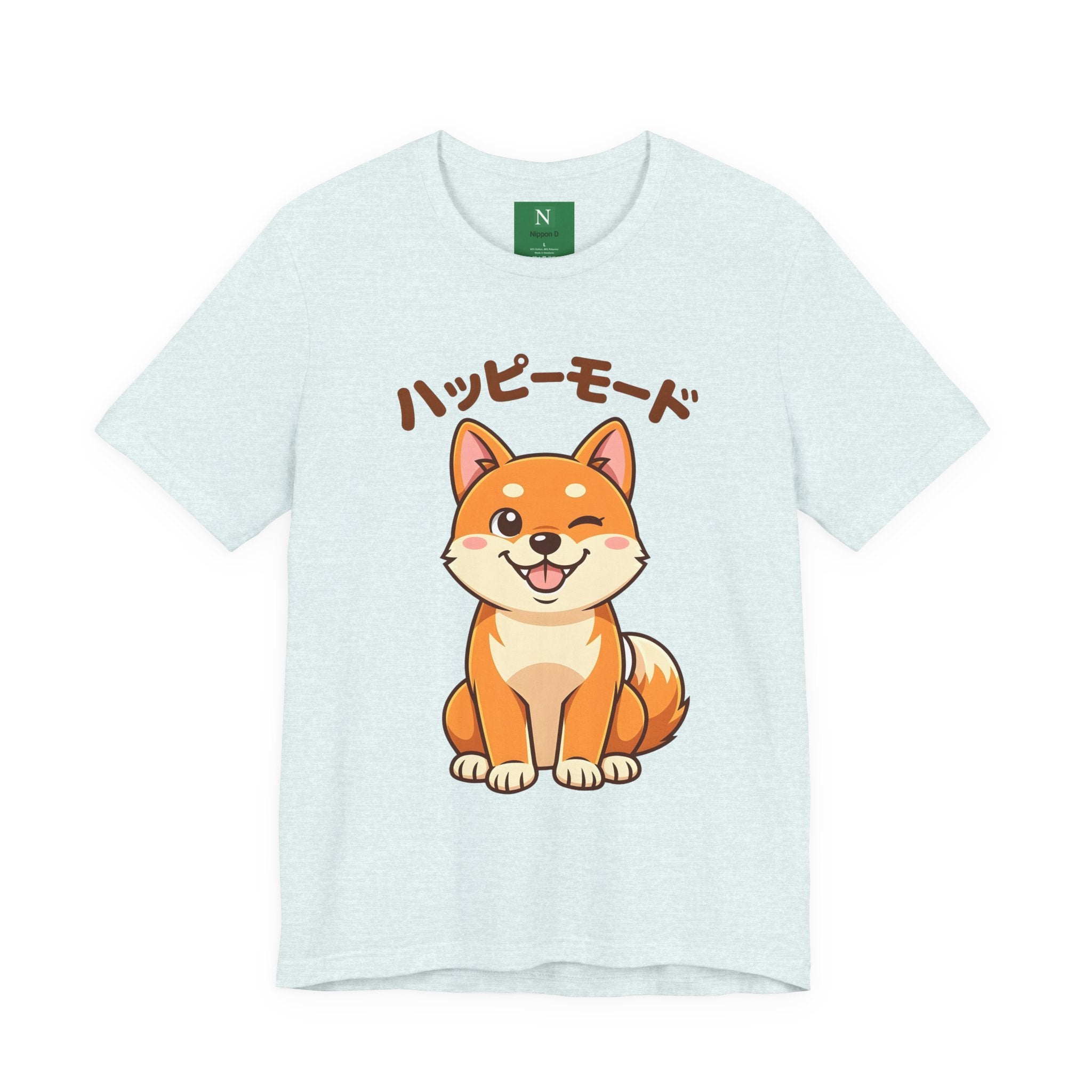Happy Mode Shiba Inu T‑Shirt — Cute Japanese Kawaii Dog Tee