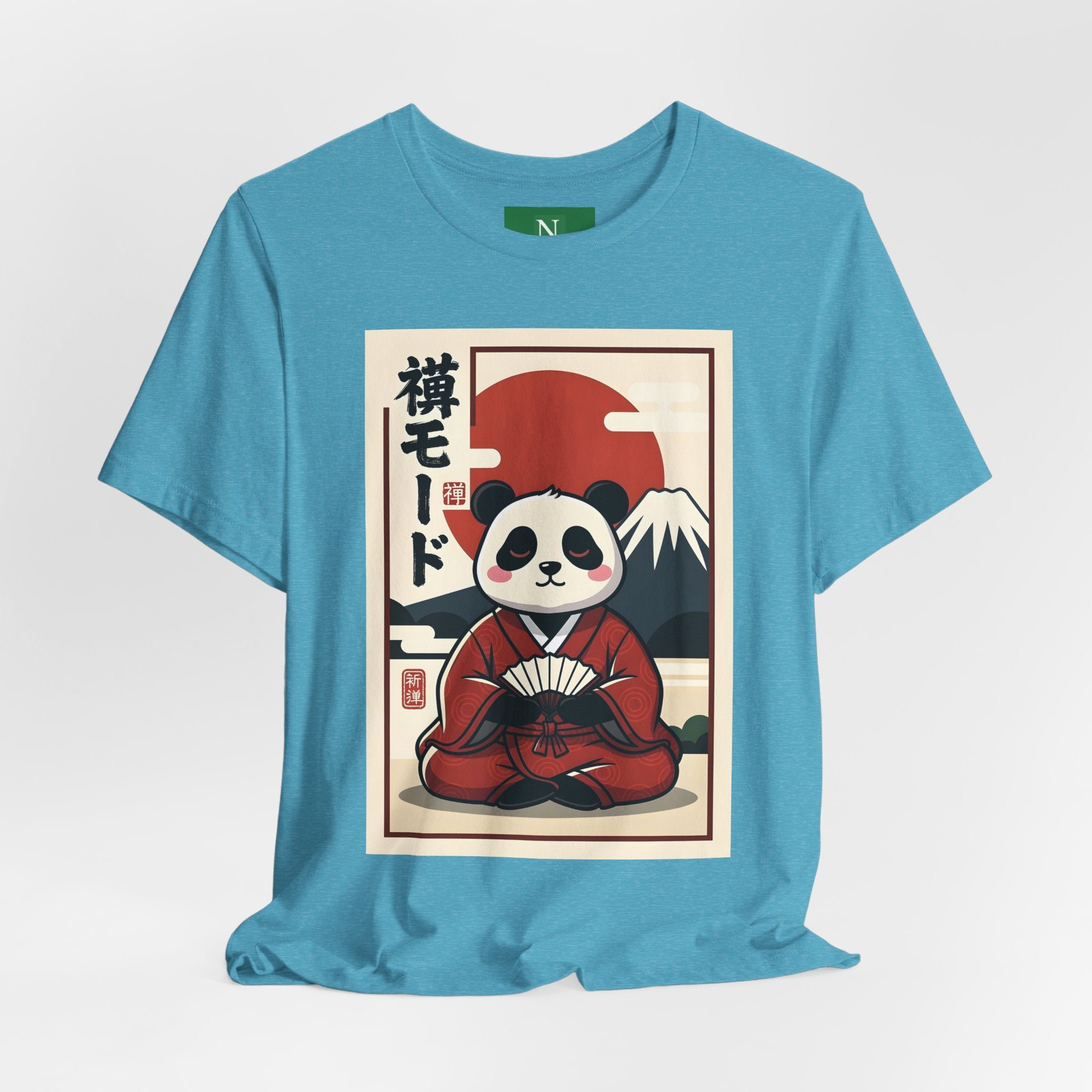 Panda Samurai Tee — Cute Japanese Ukiyo-e Style Graphic T-Shirt