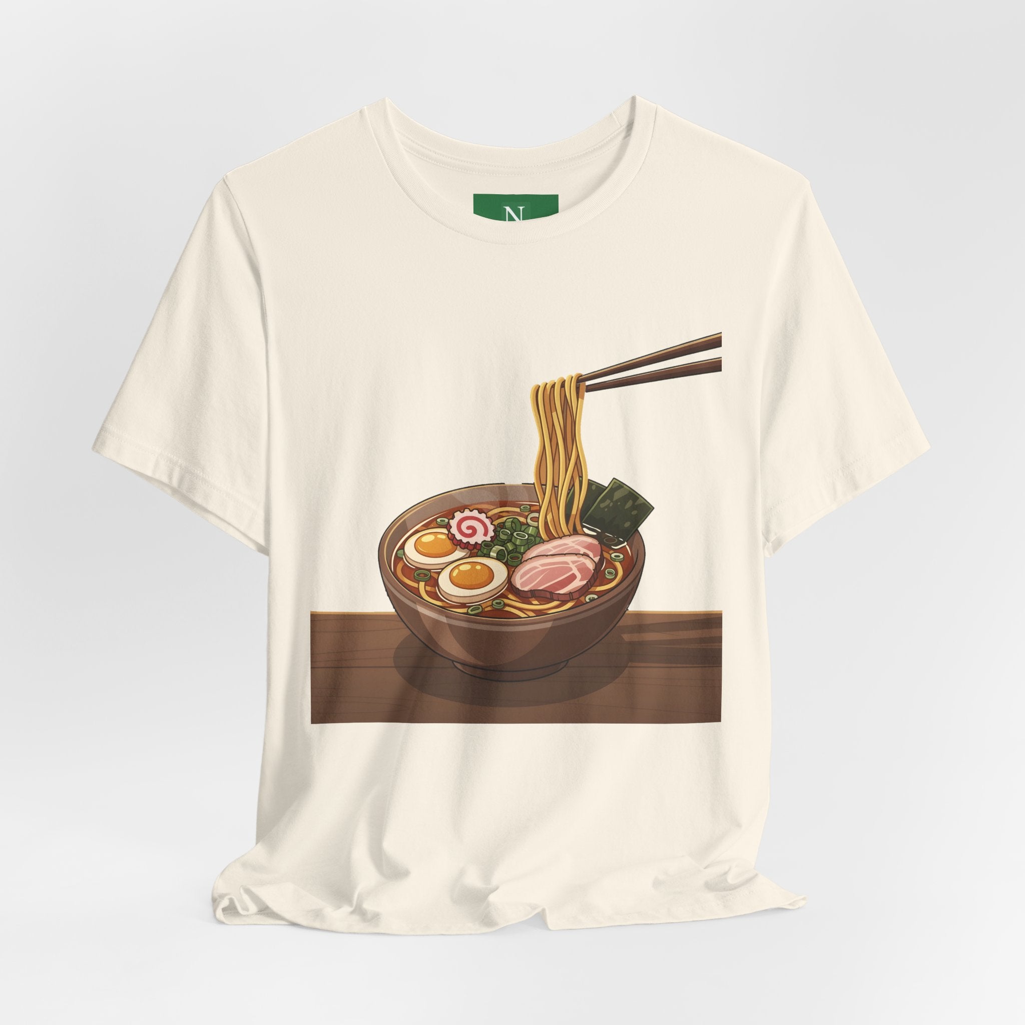 Ramen Bowl Graphic Tee – Chopsticks & Noodles Japanese Food T-Shirt