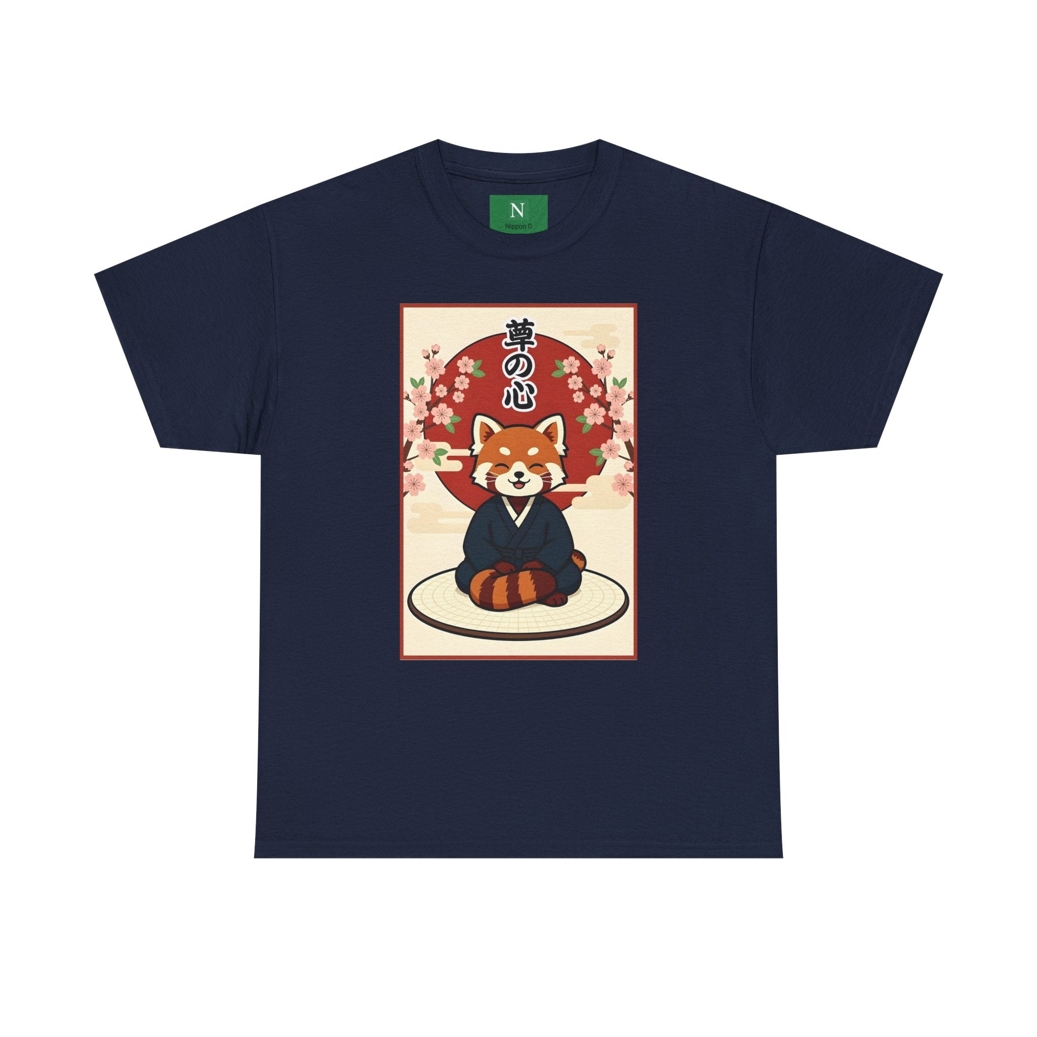 Red Panda Zen T-Shirt — Cute Japanese-Inspired Meditation Design