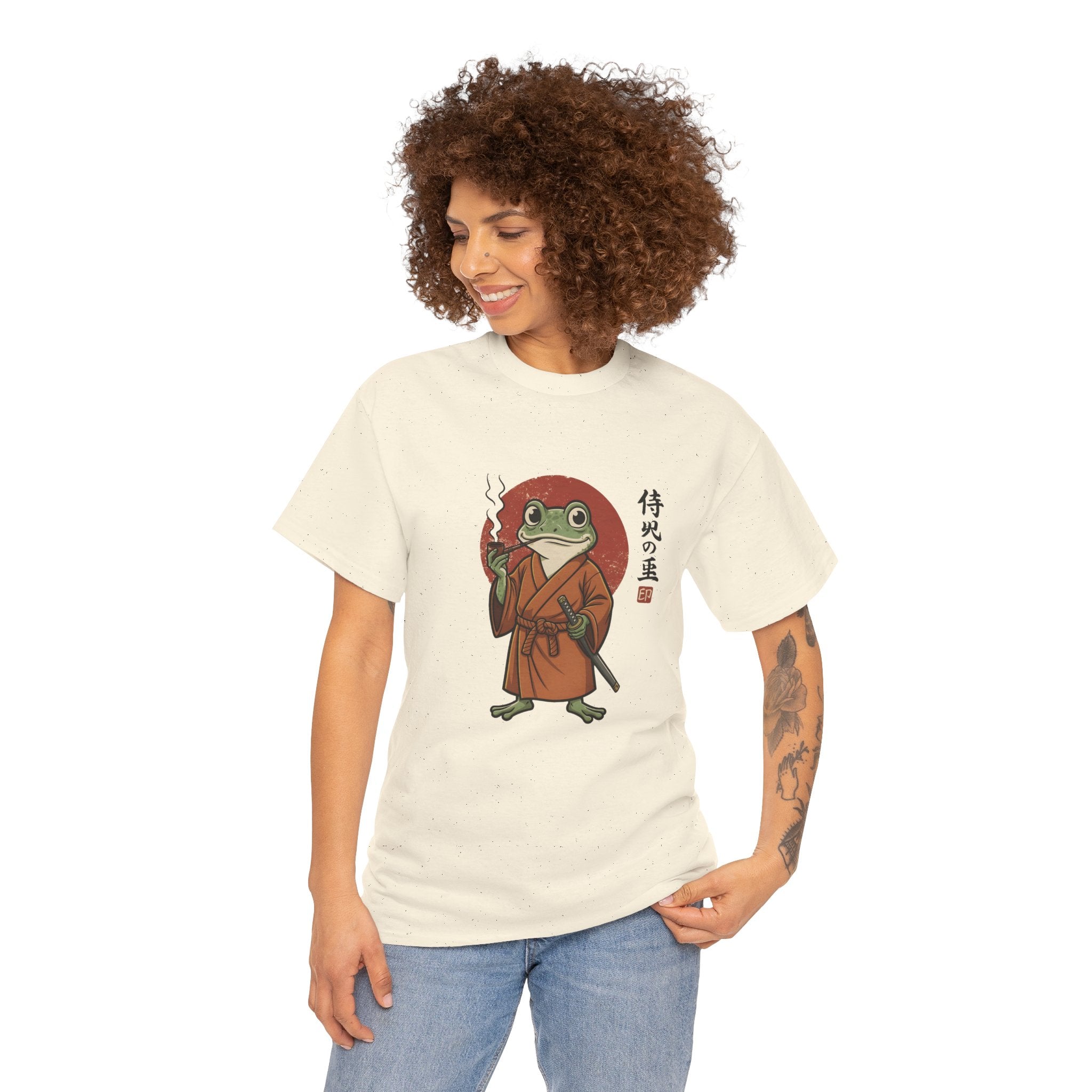 Samurai Frog T‑Shirt — Japanese Style Frog Warrior Tee