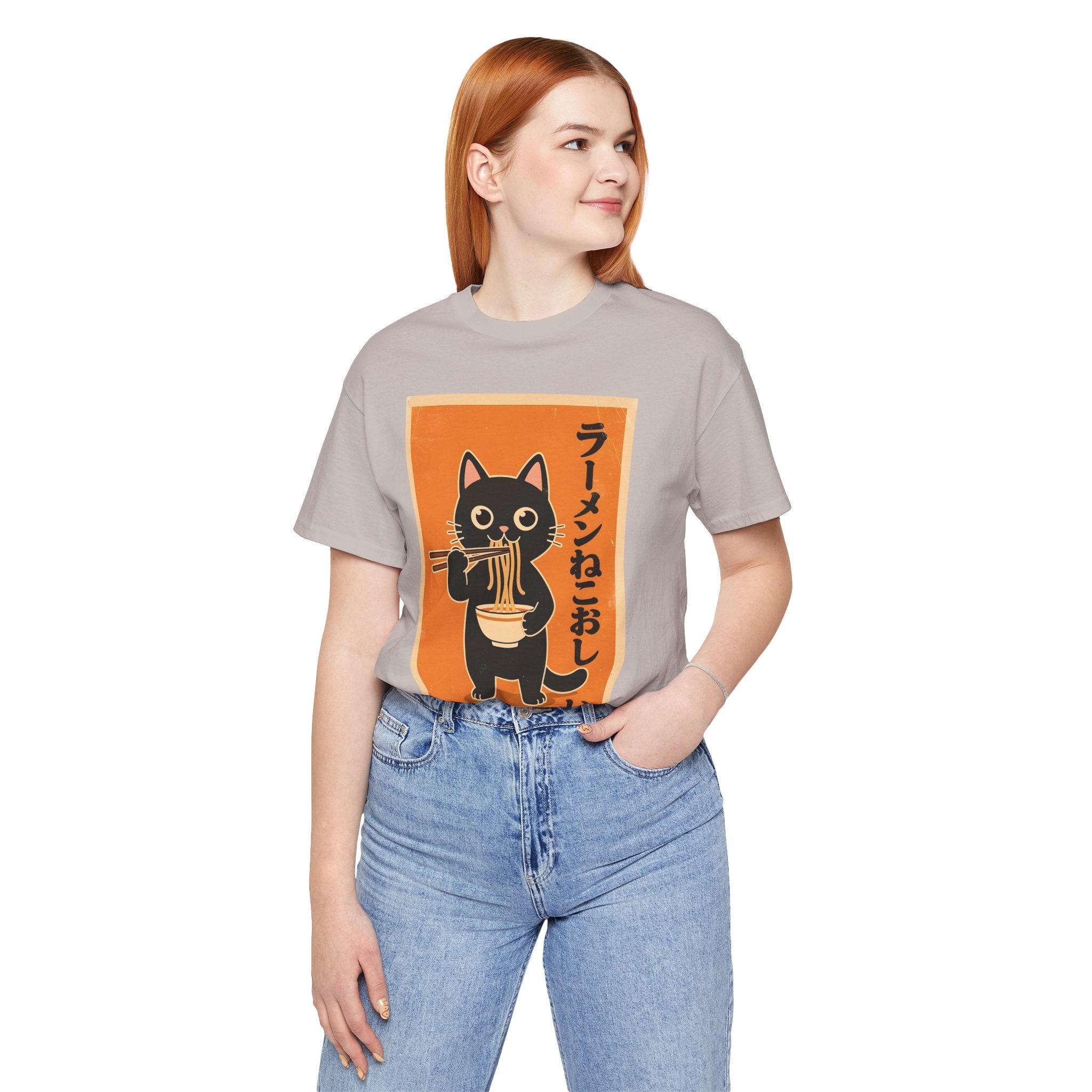 Ramen Cat Tee — Cute Japanese Cat Eating Noodles Graphic T-Shirt
