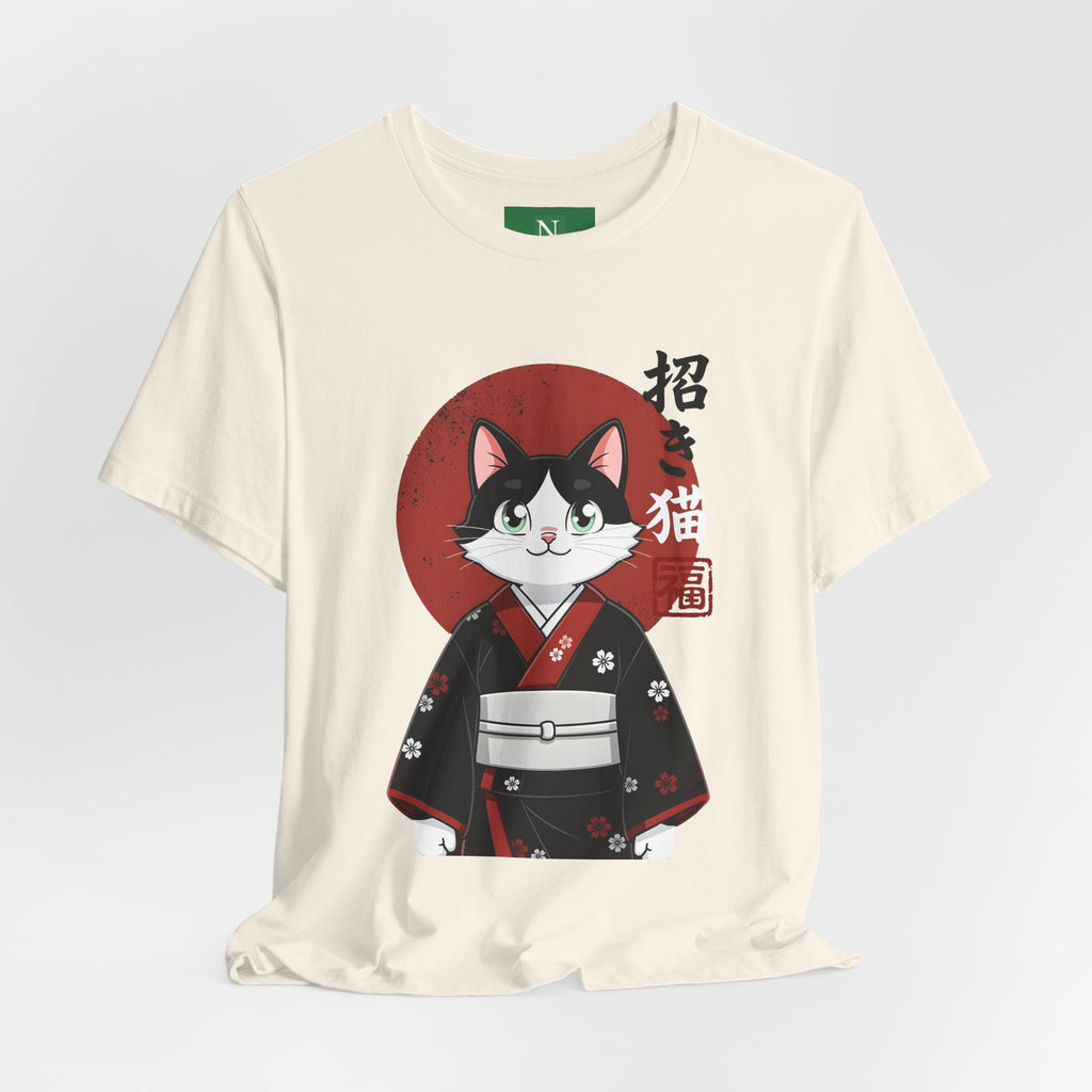 Lucky Cat Kimono T-Shirt — Japanese Maneki-Neko Tee