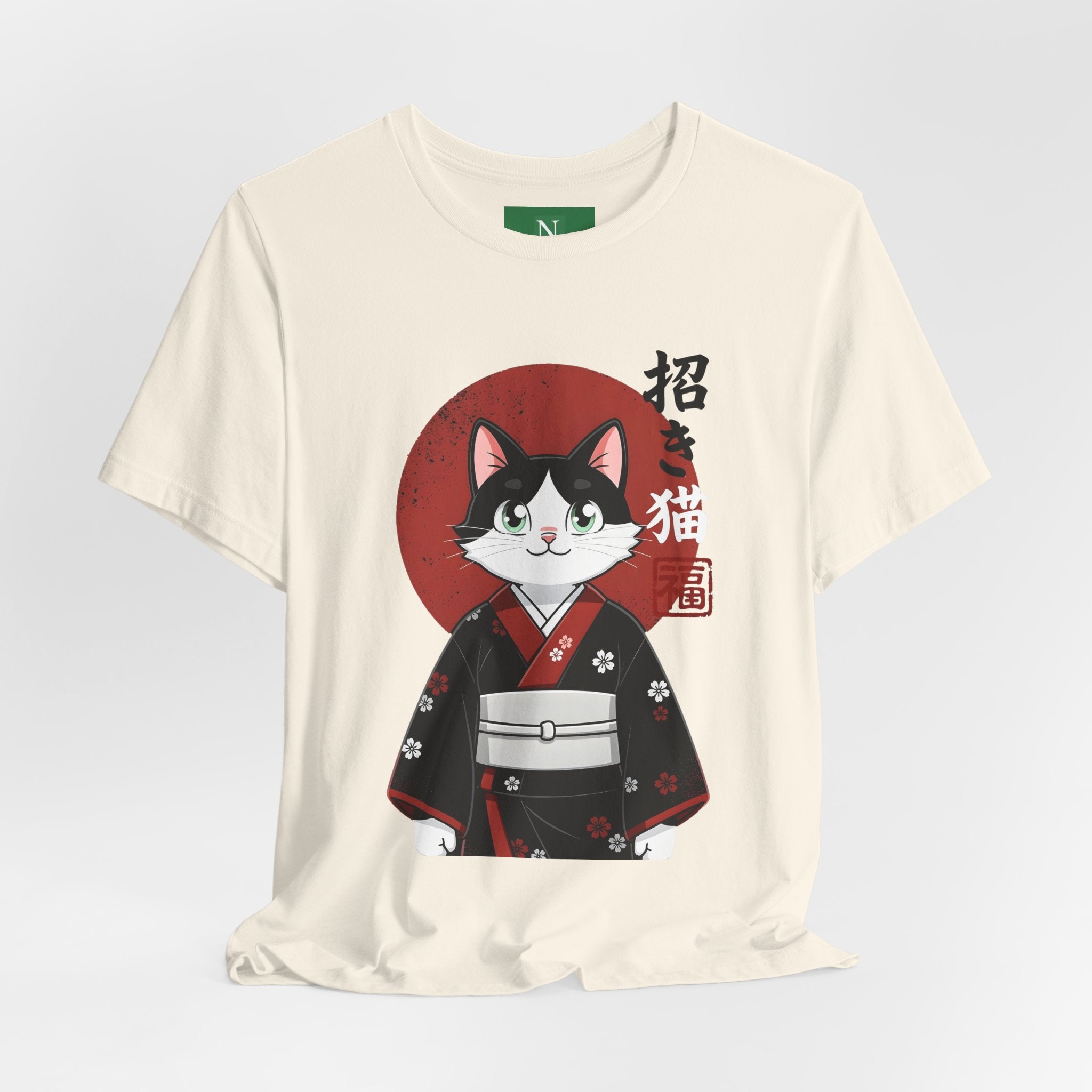 Lucky Cat Kimono T-Shirt — Japanese Maneki-Neko Tee
