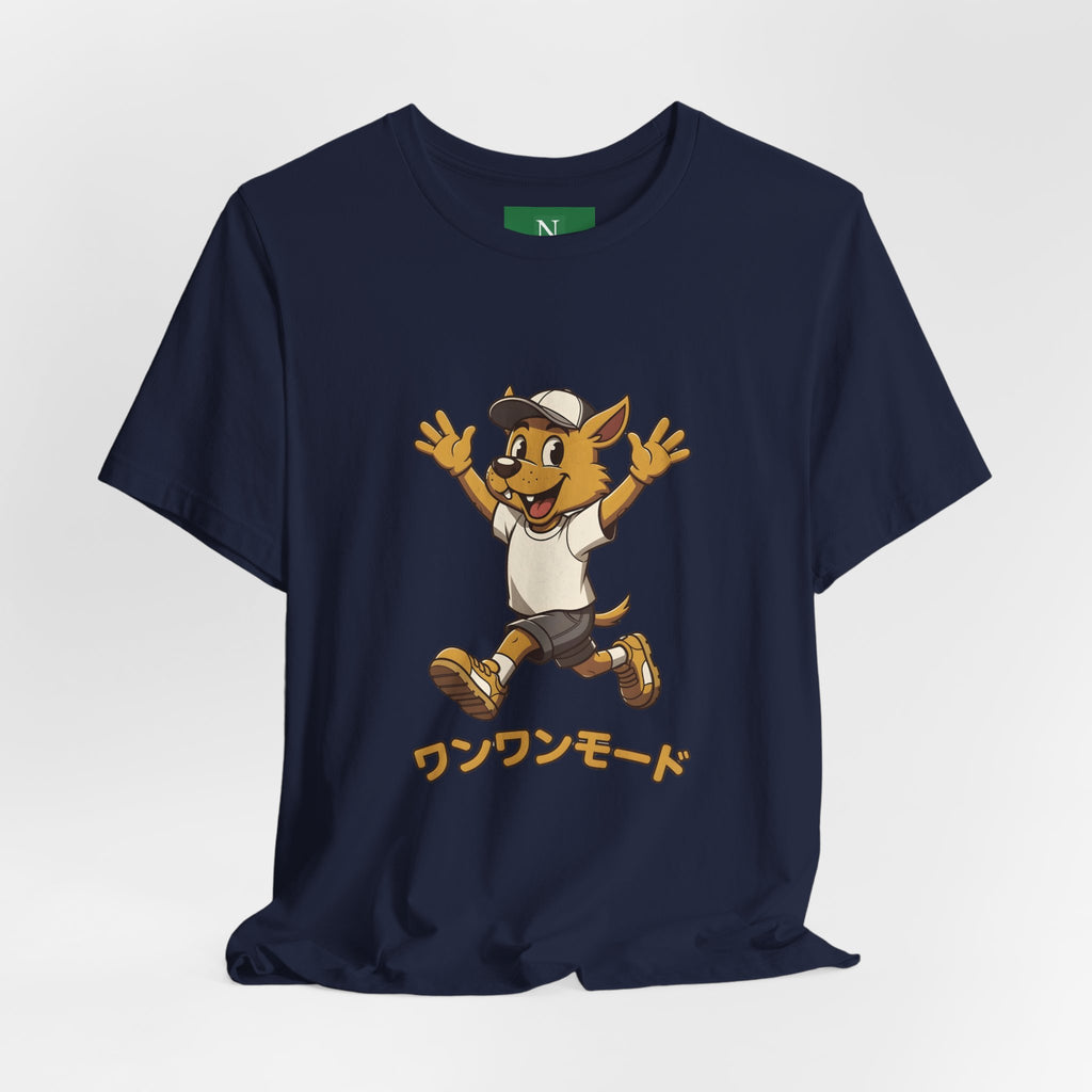 Happy Corgi Character Tee — ワンワンモード (Dog Mode) Cute Cartoon Shirt