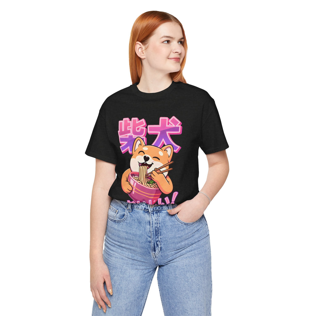 Shiba Inu Ramen Tee — おいしい! Cute Japanese Dog Noodle T-Shirt