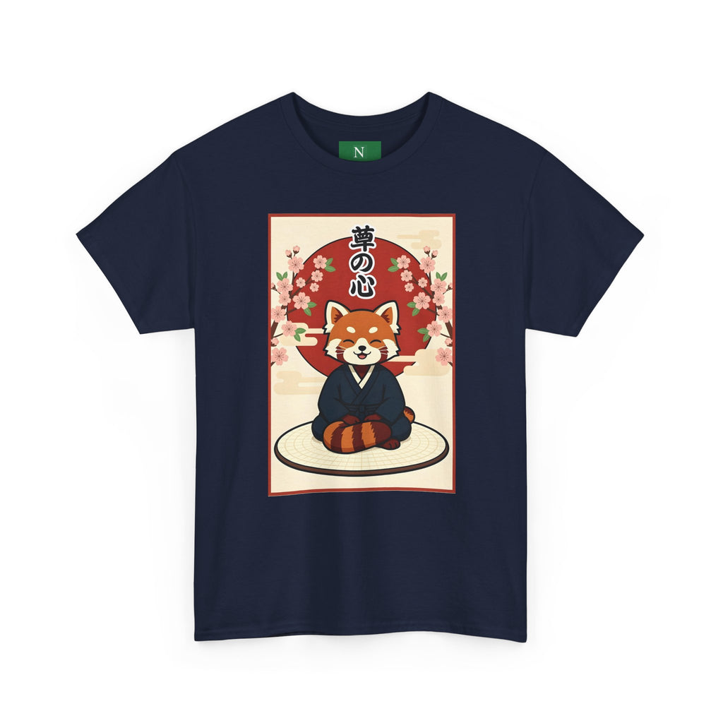Red Panda Zen T-Shirt — Cute Japanese-Inspired Meditation Design