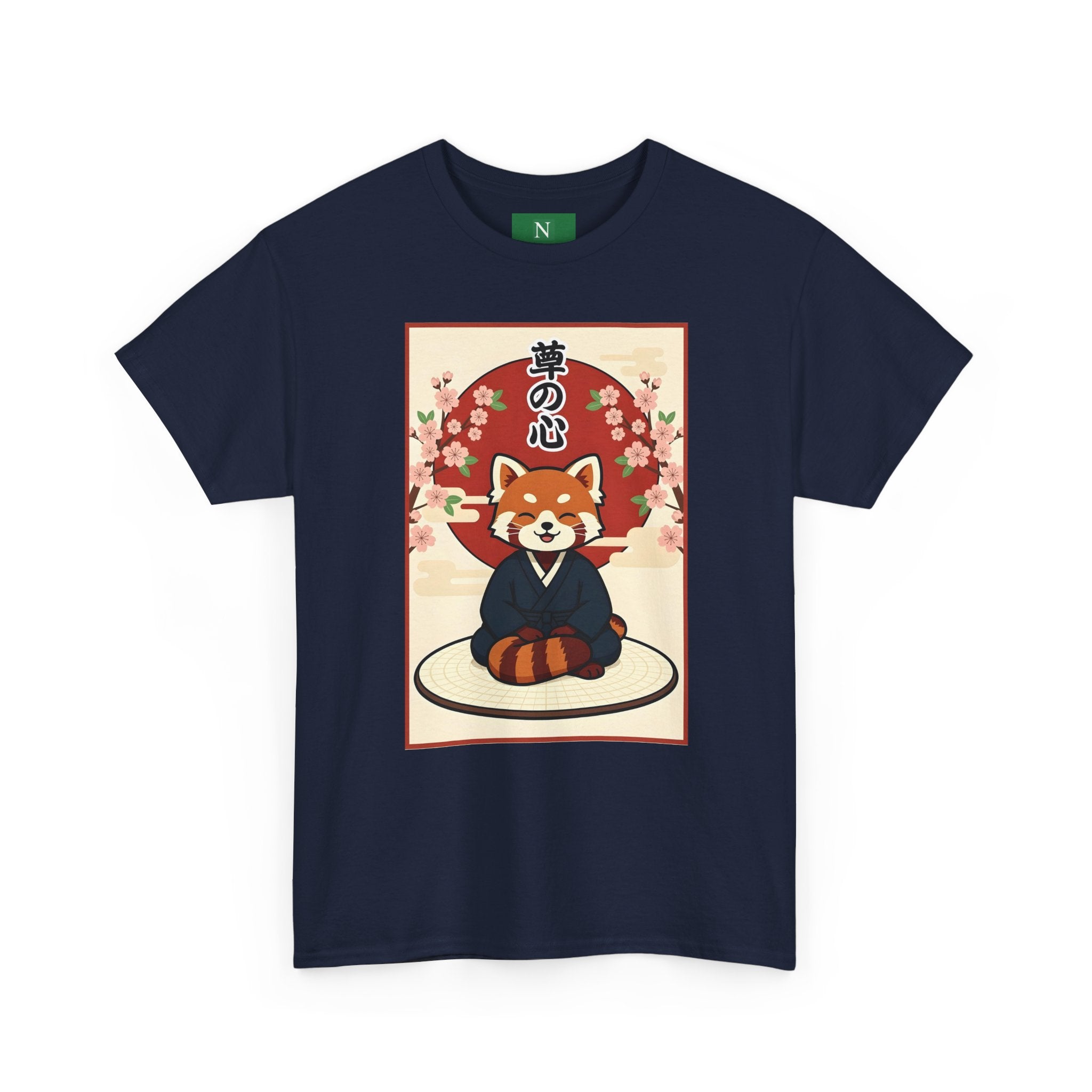 Red Panda Zen T-Shirt — Cute Japanese-Inspired Meditation Design