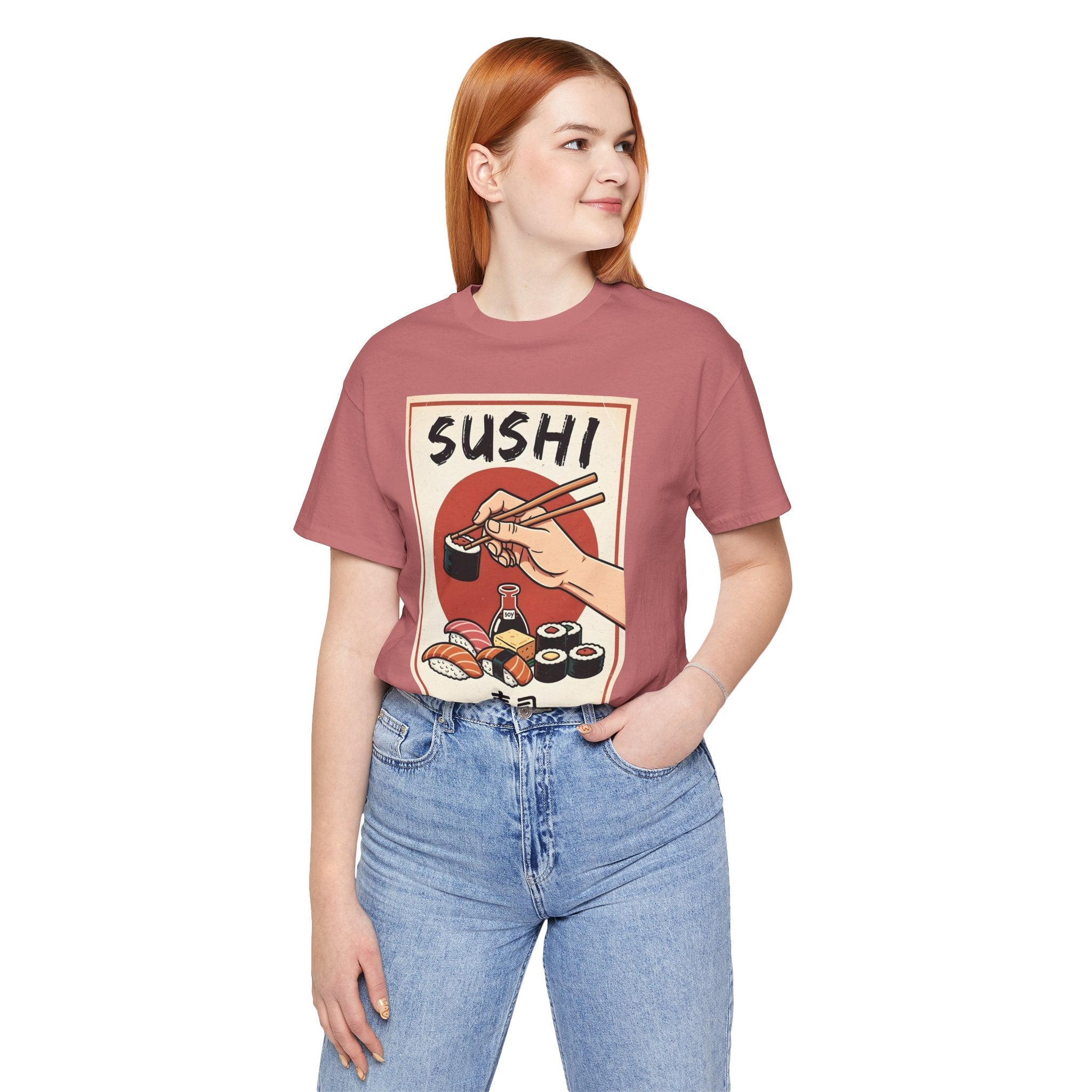 Sushi Poster Graphic Tee — Retro Japanese Sushi Shirt