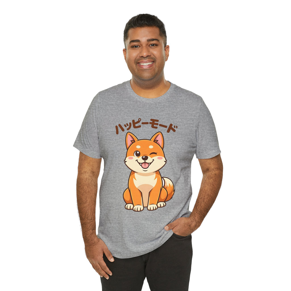 Happy Mode Shiba Inu T‑Shirt — Cute Japanese Kawaii Dog Tee