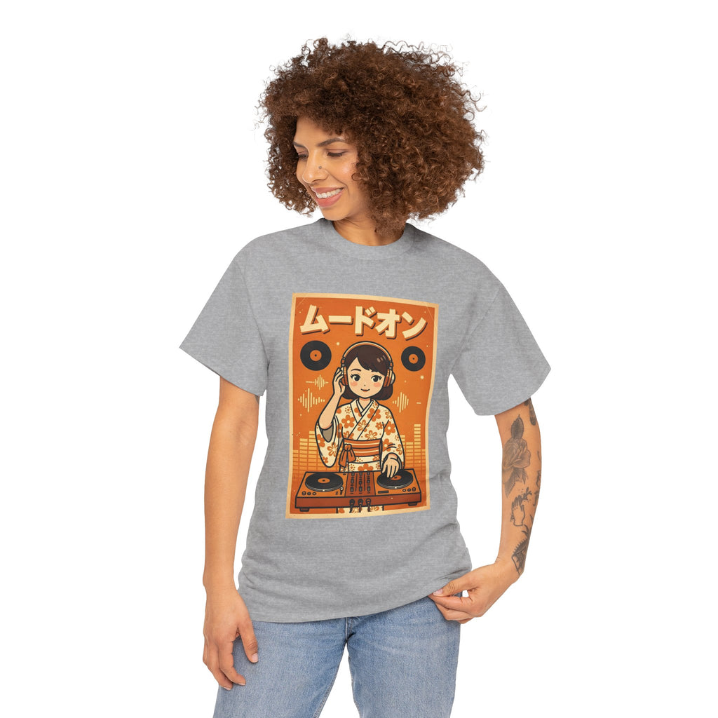 DJ Kimono T‑Shirt — Retro Japanese Anime Vinyl DJ Graphic Tee