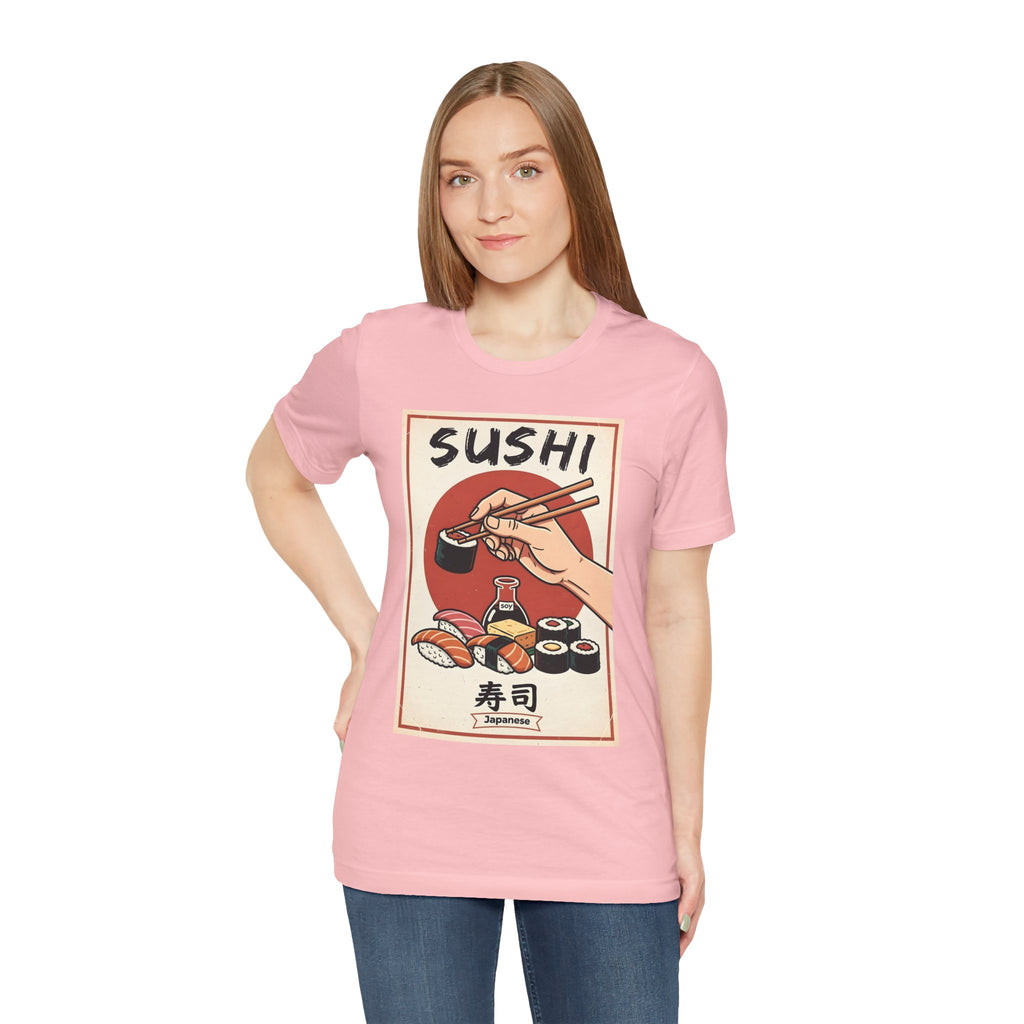 Sushi Poster Graphic Tee — Retro Japanese Sushi Shirt