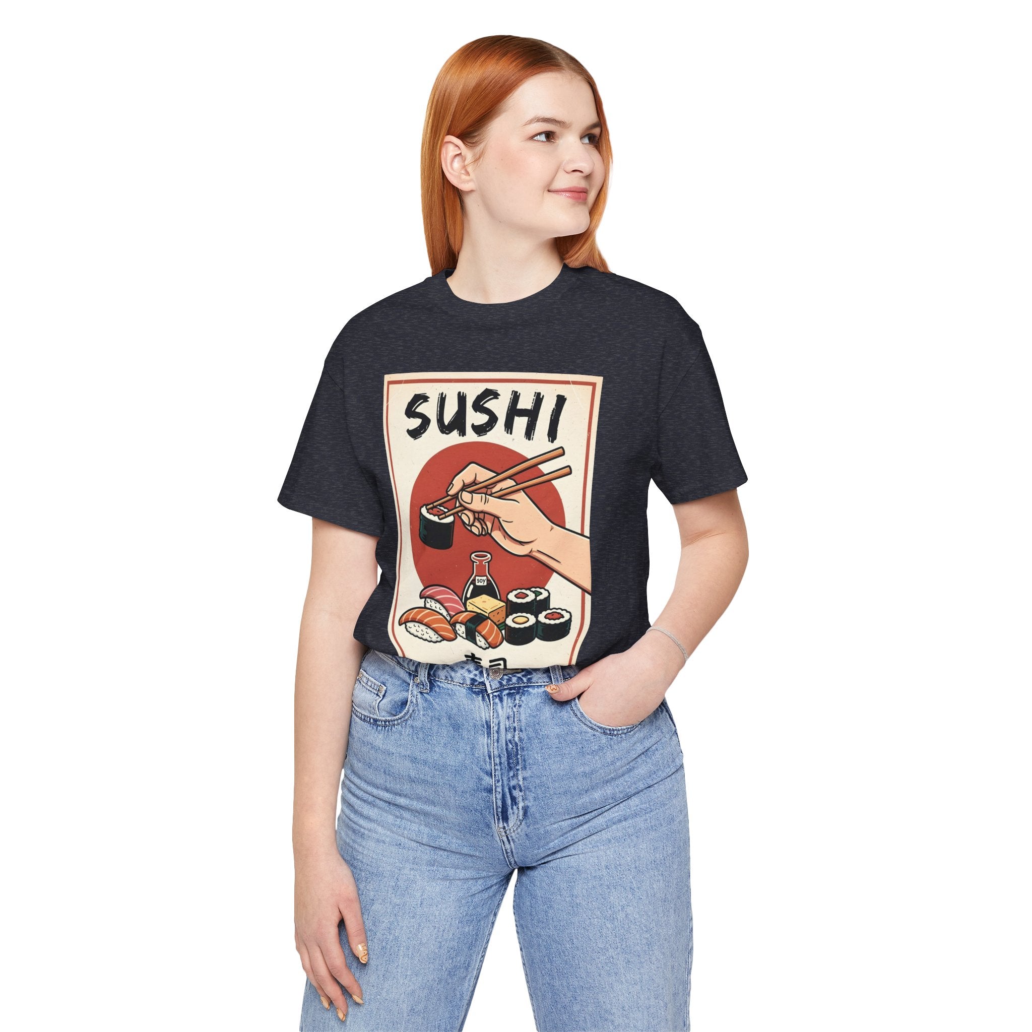 Sushi Poster Graphic Tee — Retro Japanese Sushi Shirt