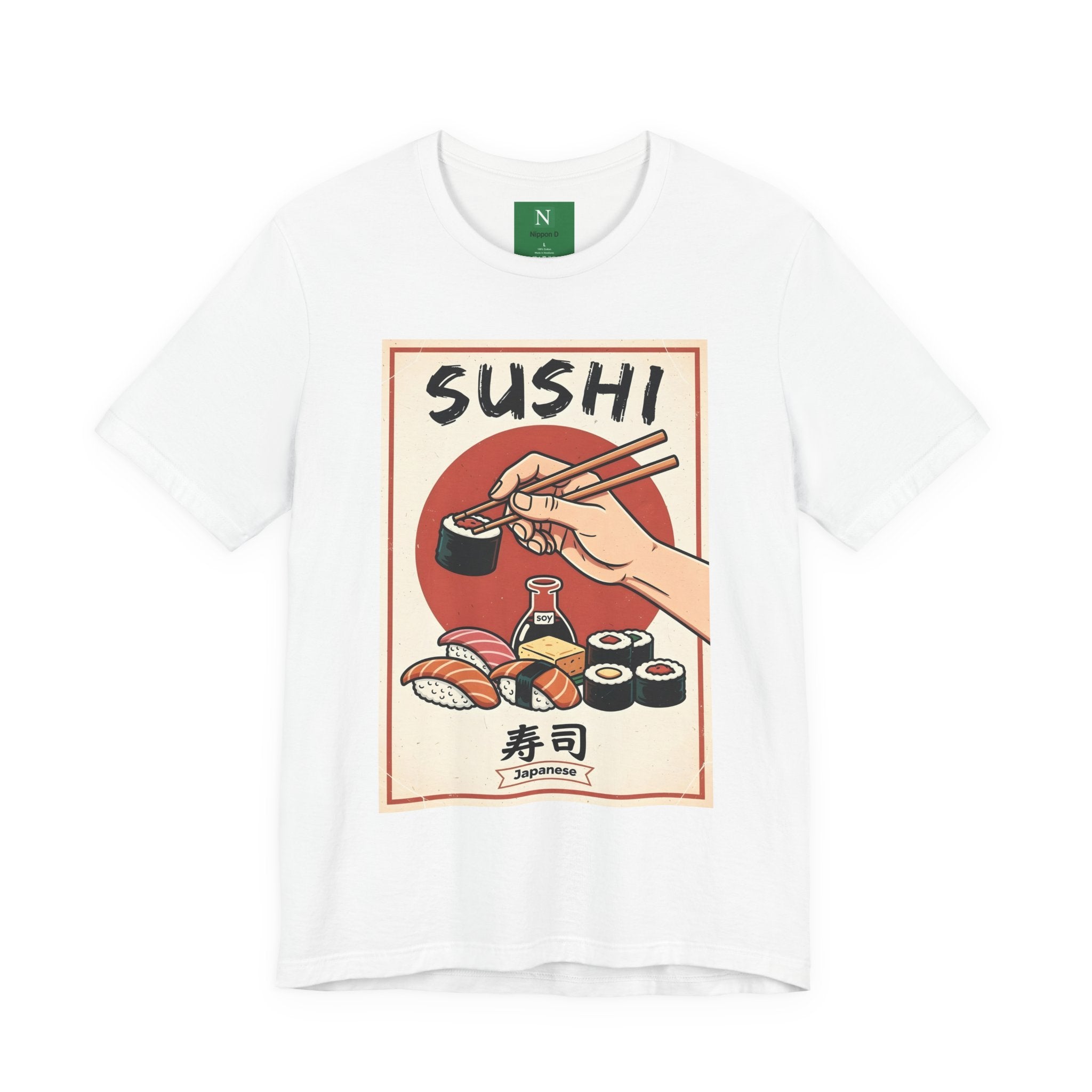 Sushi Poster Graphic Tee — Retro Japanese Sushi Shirt