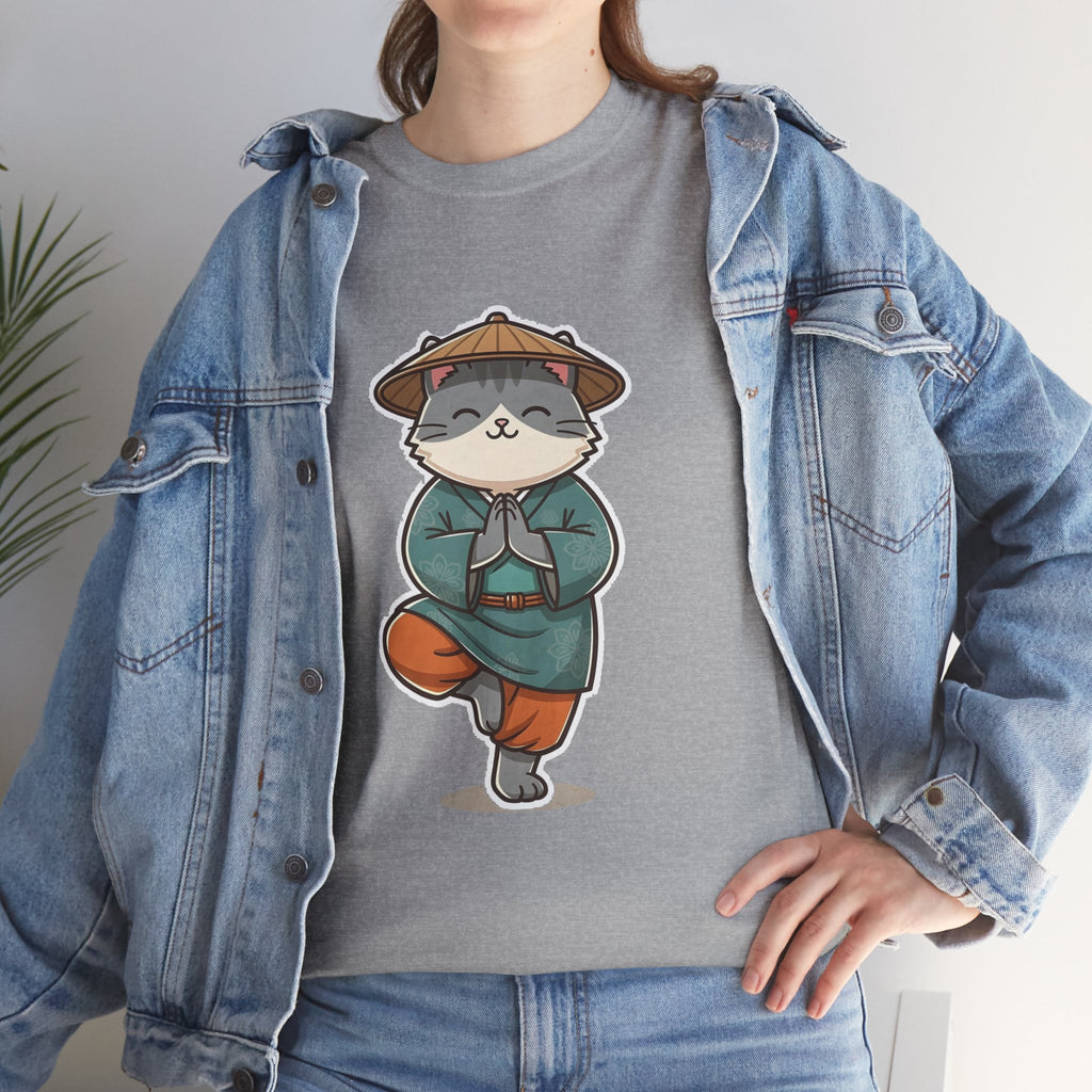 Meditating Cat Tee — Cute Zen Cat Yoga T-Shirt