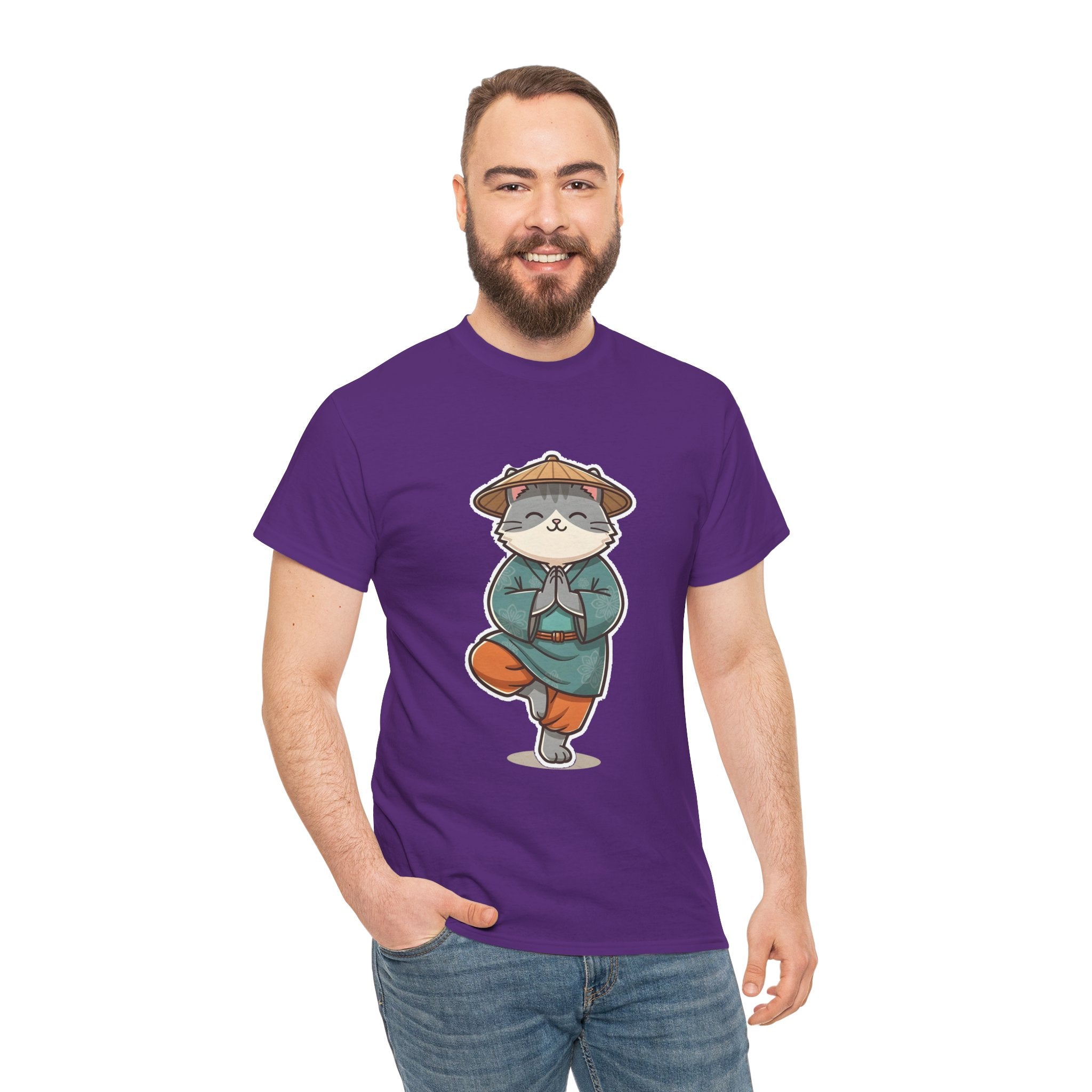 Meditating Cat Tee — Cute Zen Cat Yoga T-Shirt