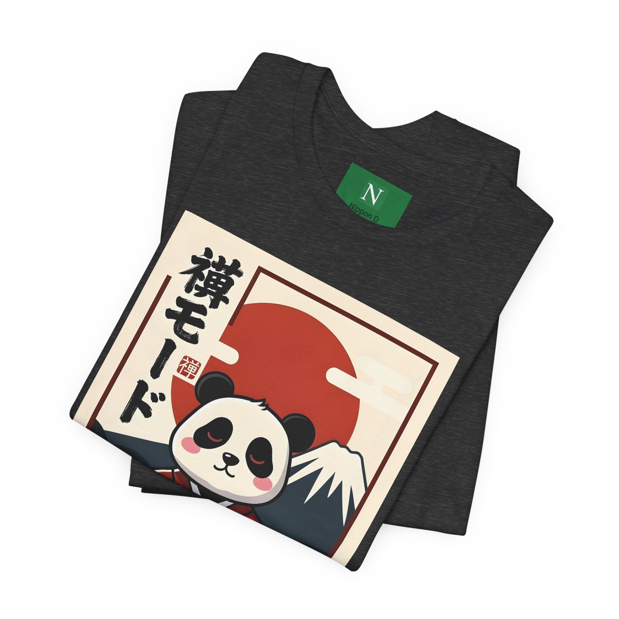 Panda Samurai Tee — Cute Japanese Ukiyo-e Style Graphic T-Shirt