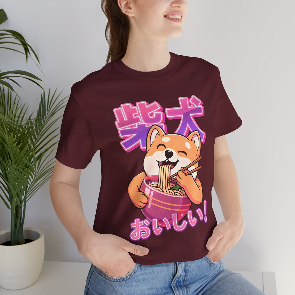Shiba Inu Ramen Tee — おいしい! Cute Japanese Dog Noodle T-Shirt