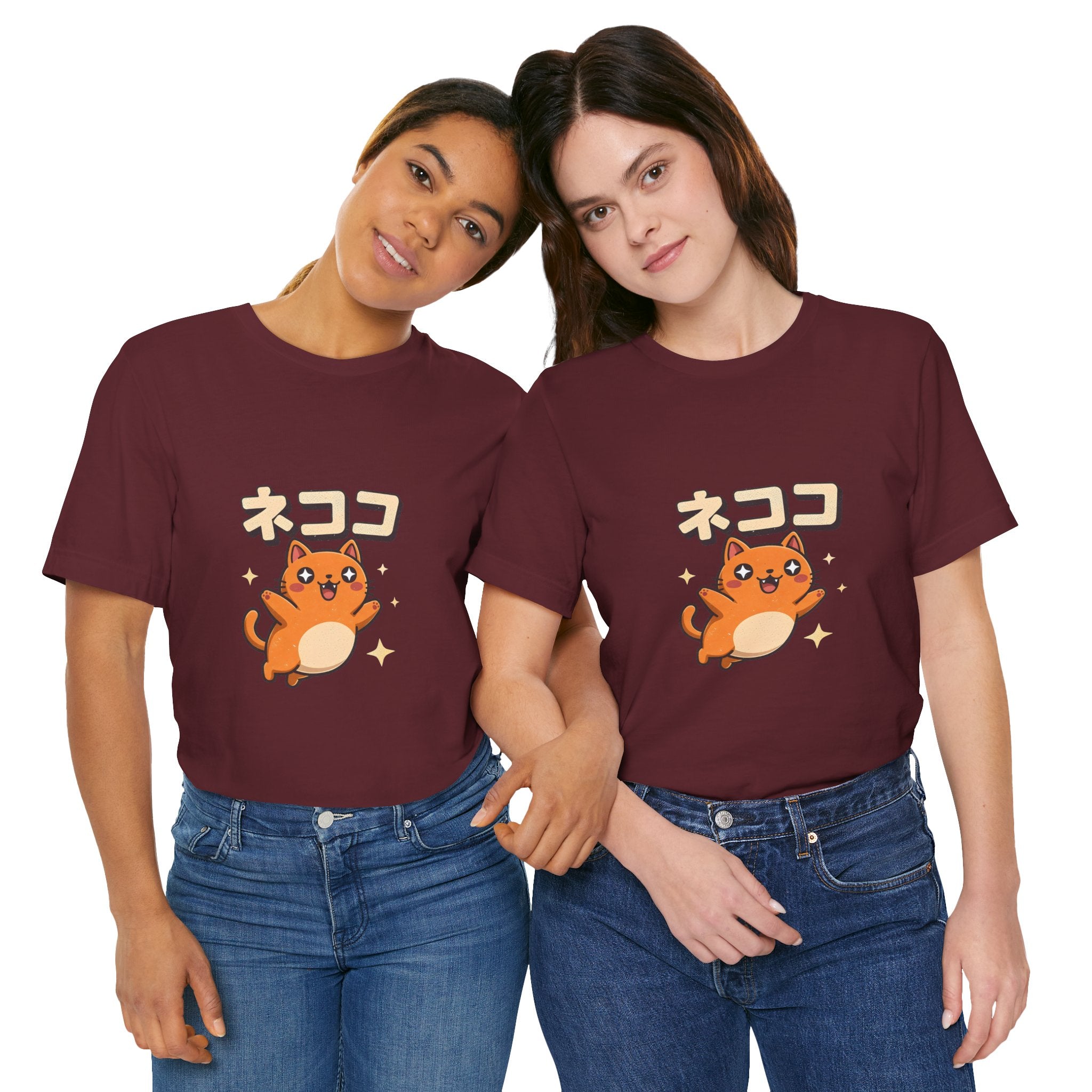 Cute Kawaii Cat Tee — "ネココ" Japanese Cat Graphic T-Shirt
