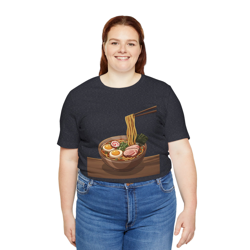 Ramen Bowl Graphic Tee – Chopsticks & Noodles Japanese Food T-Shirt