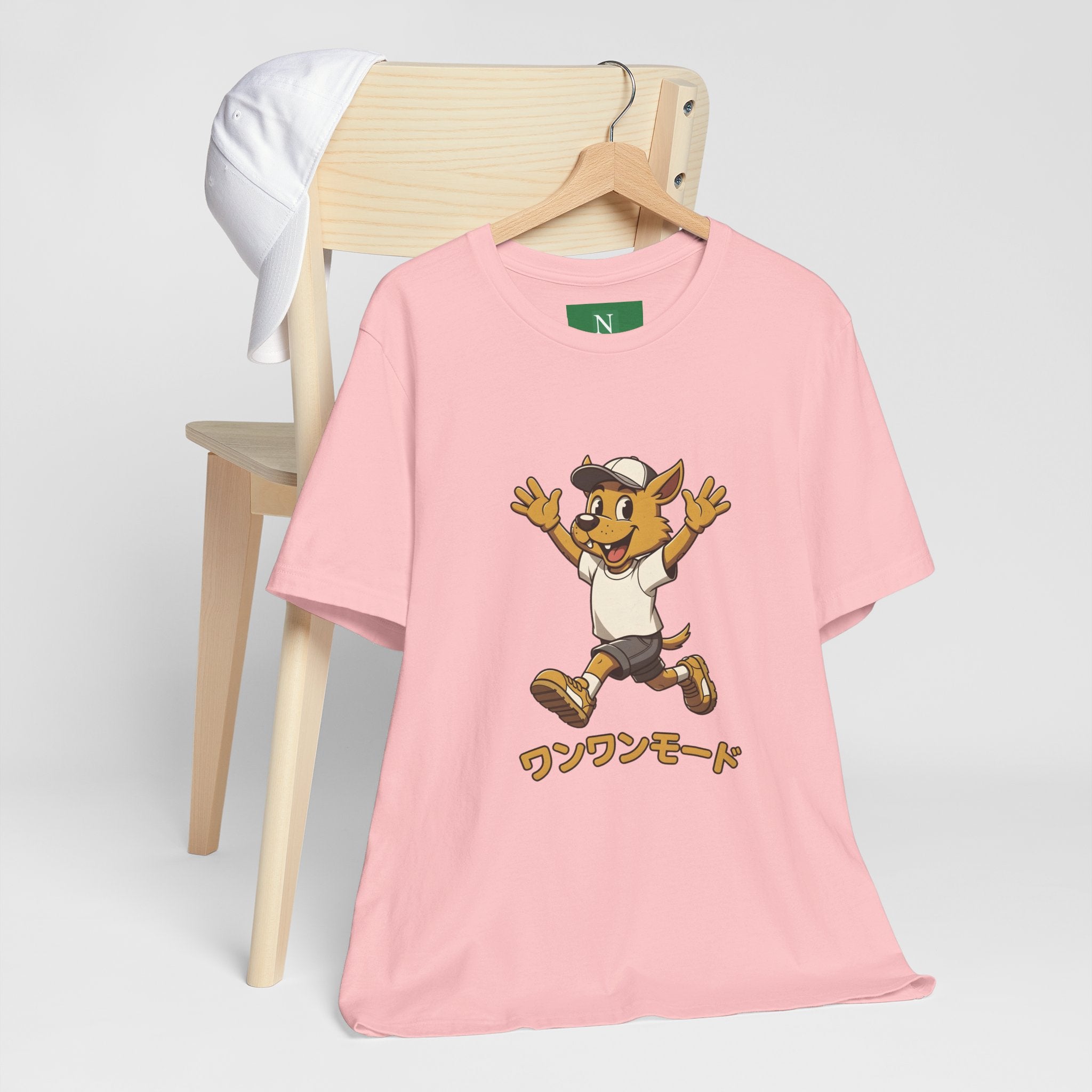 Happy Corgi Character Tee — ワンワンモード (Dog Mode) Cute Cartoon Shirt