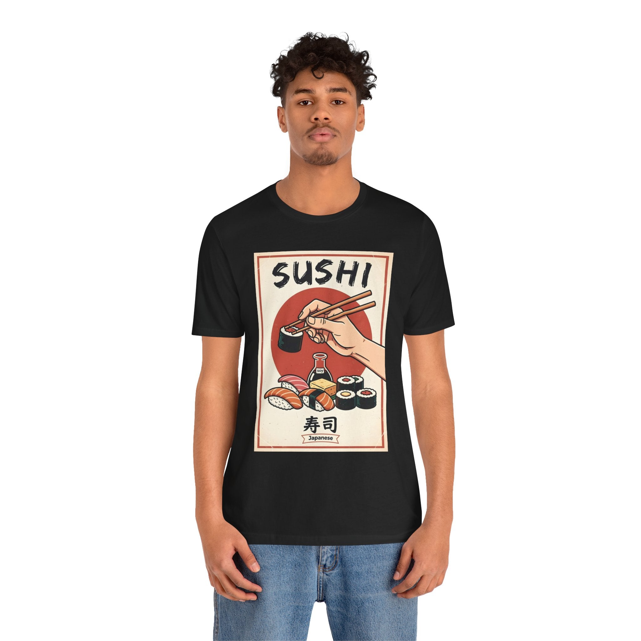 Sushi Poster Graphic Tee — Retro Japanese Sushi Shirt