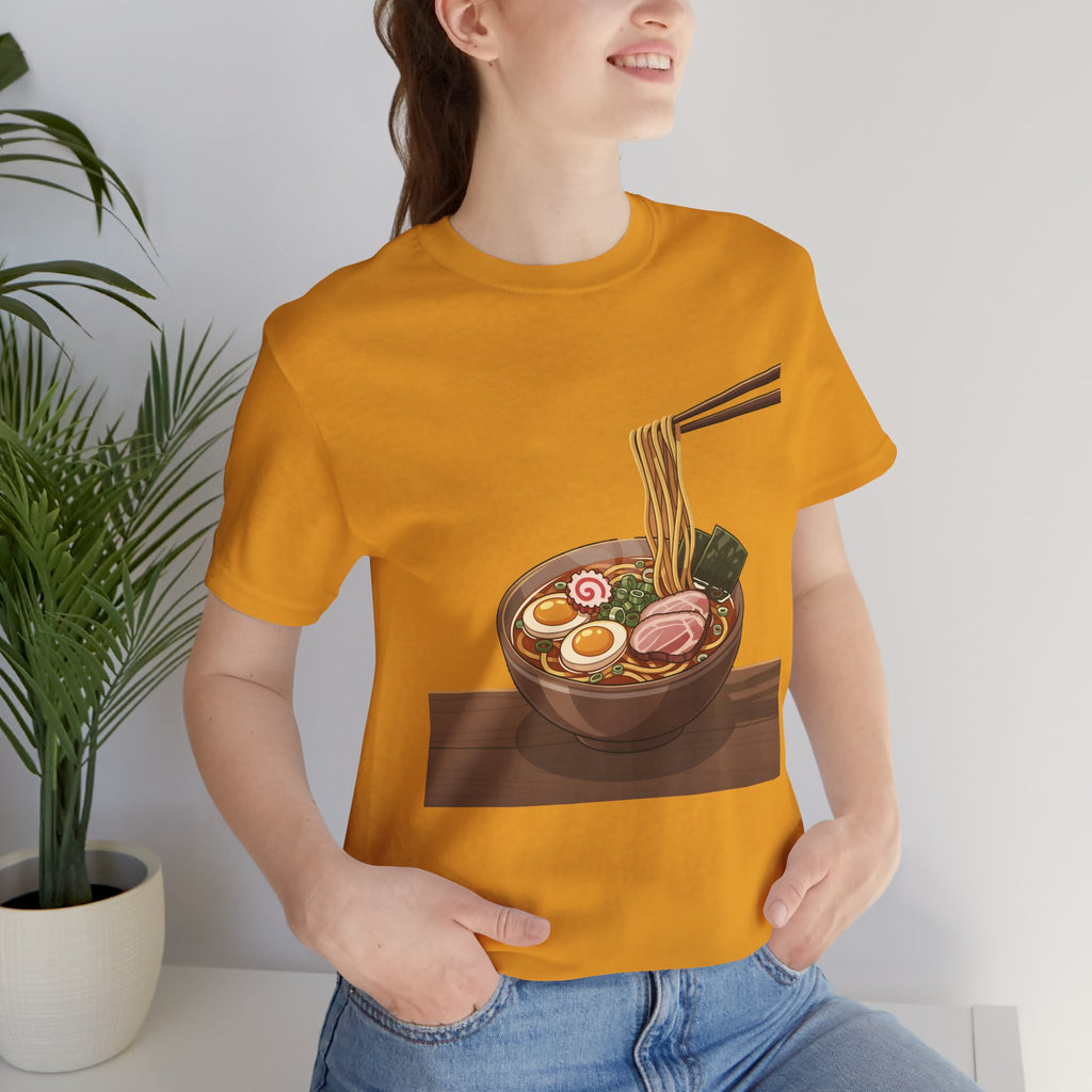 Ramen Bowl Graphic Tee – Chopsticks & Noodles Japanese Food T-Shirt