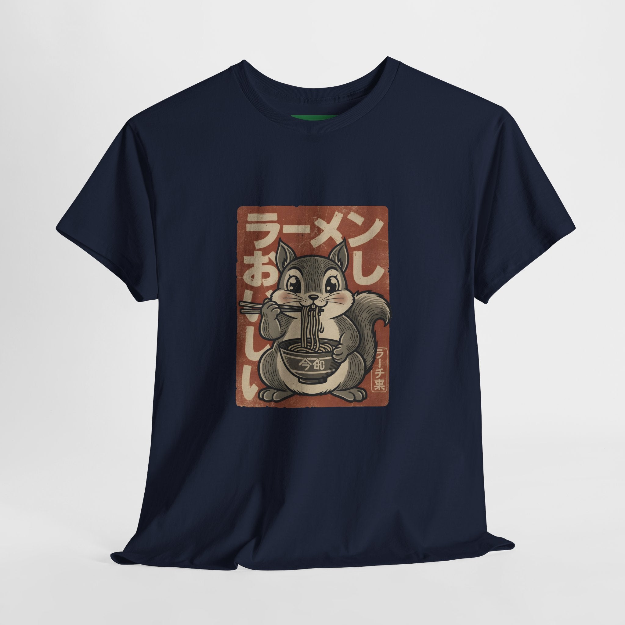 Ramen Squirrel T‑Shirt — Cute Vintage Japanese Noodle Graphic Tee