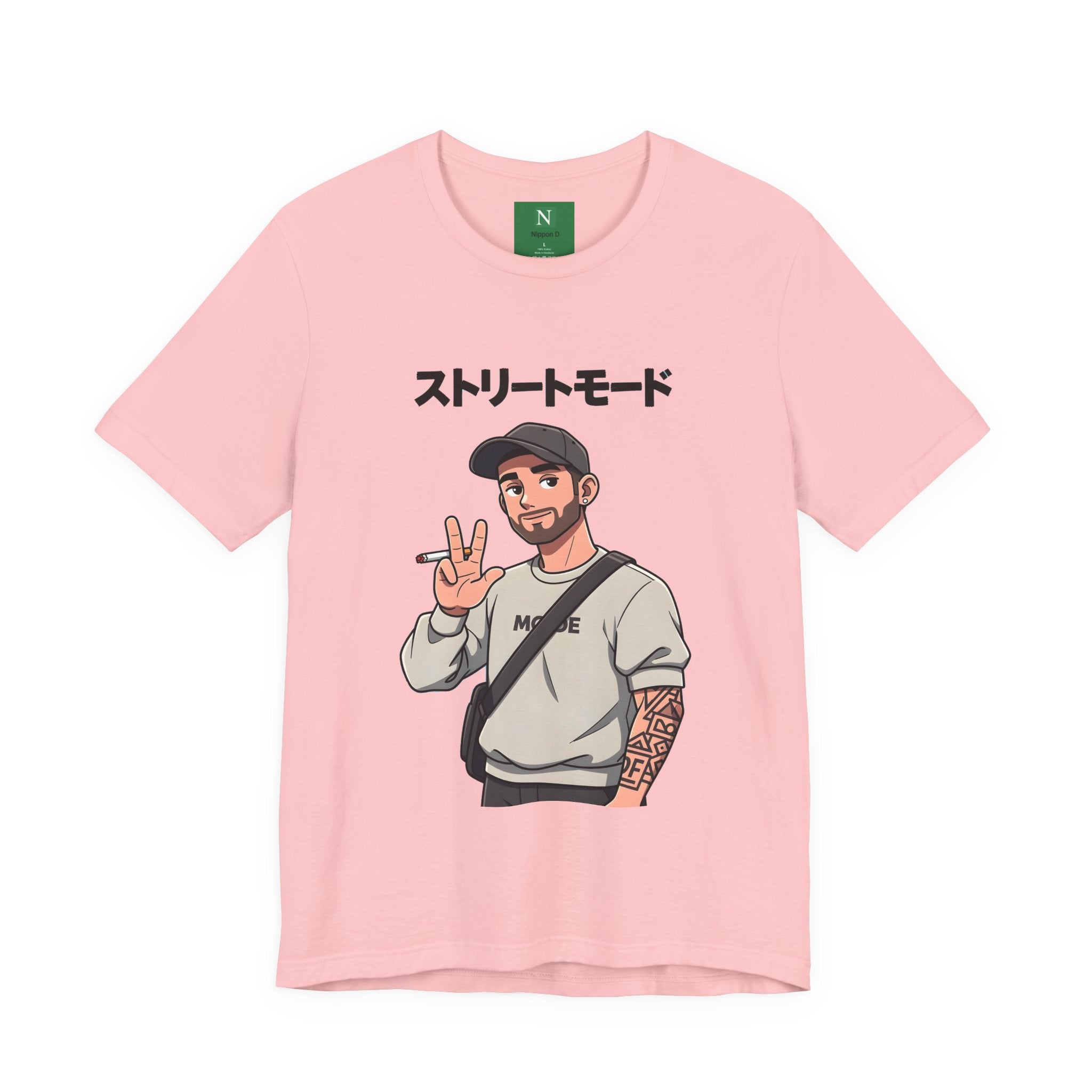 Street Mode Graphic Tee — Japanese Text Casual Urban T-Shirt
