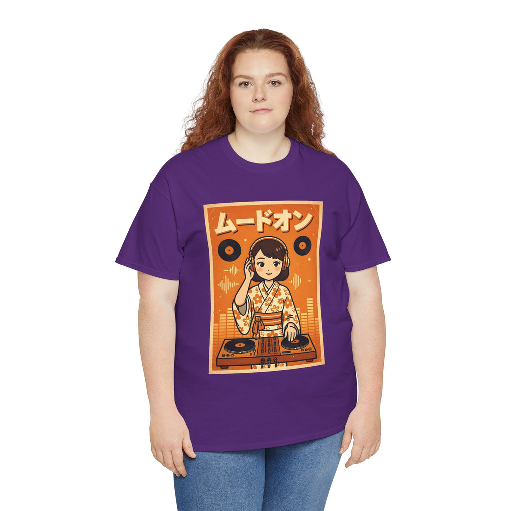 DJ Kimono T‑Shirt — Retro Japanese Anime Vinyl DJ Graphic Tee