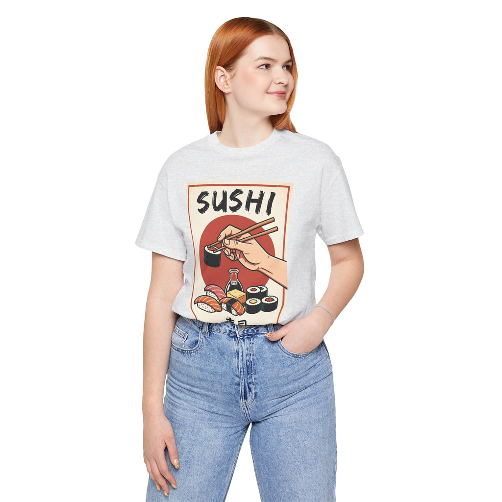Sushi Poster Graphic Tee — Retro Japanese Sushi Shirt