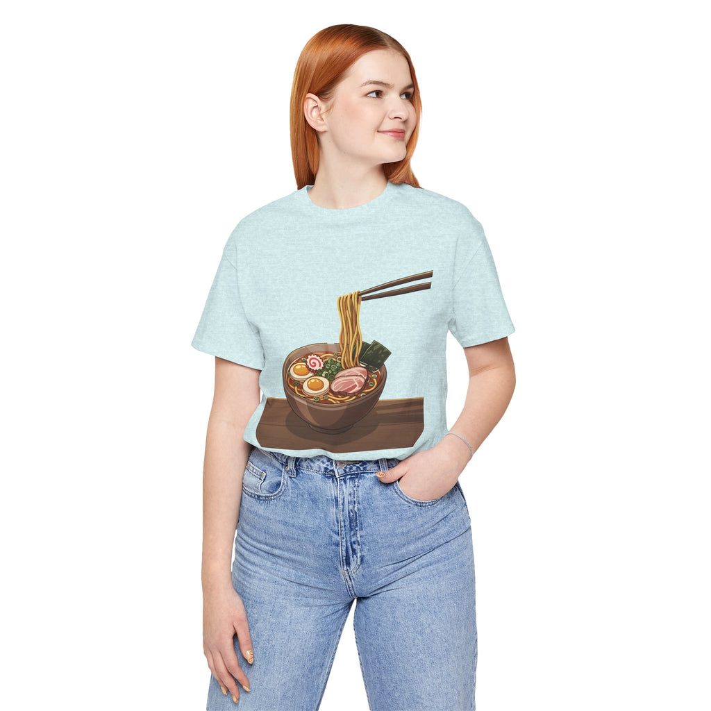 Ramen Bowl Graphic Tee – Chopsticks & Noodles Japanese Food T-Shirt