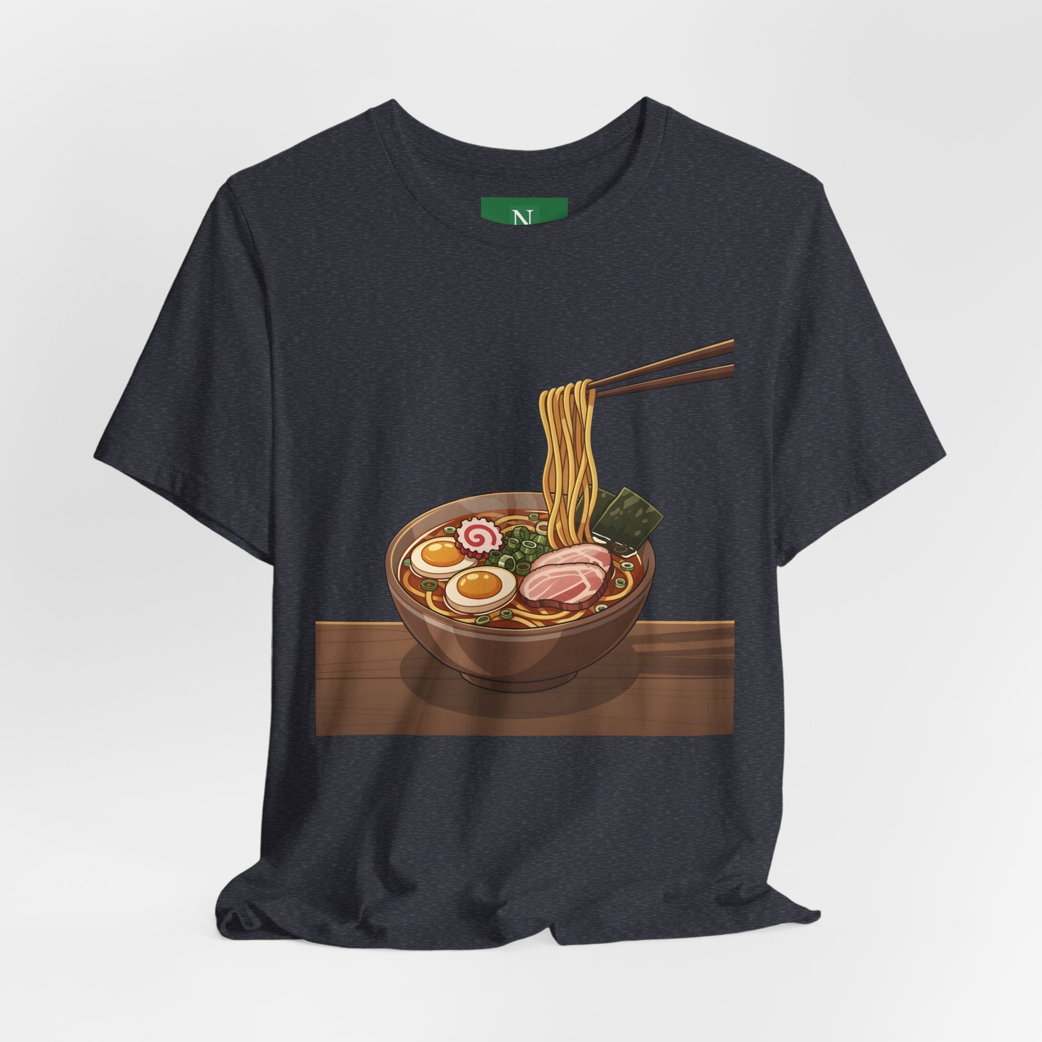 Ramen Bowl Graphic Tee – Chopsticks & Noodles Japanese Food T-Shirt