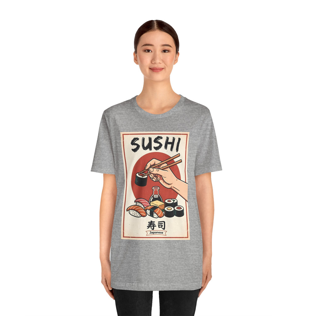 Sushi Poster Graphic Tee — Retro Japanese Sushi Shirt