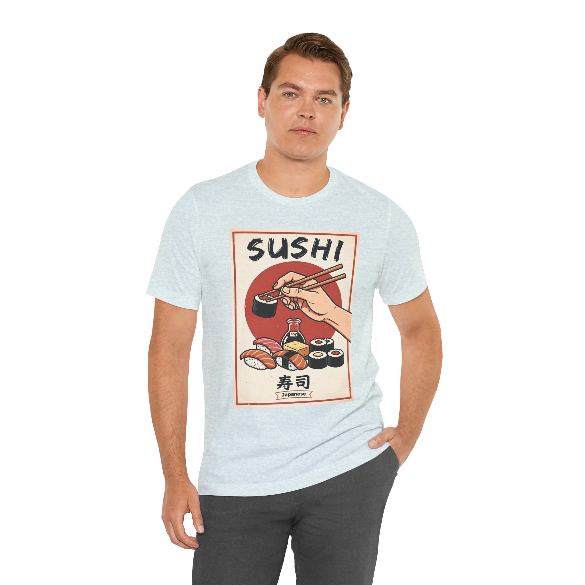 Sushi Poster Graphic Tee — Retro Japanese Sushi Shirt