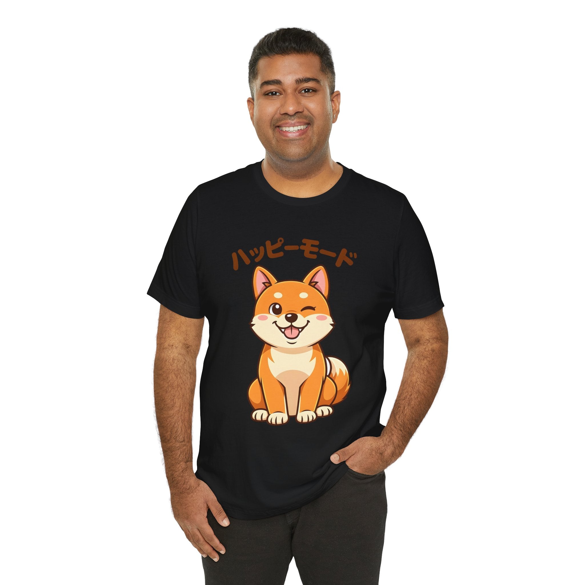Happy Mode Shiba Inu T‑Shirt — Cute Japanese Kawaii Dog Tee