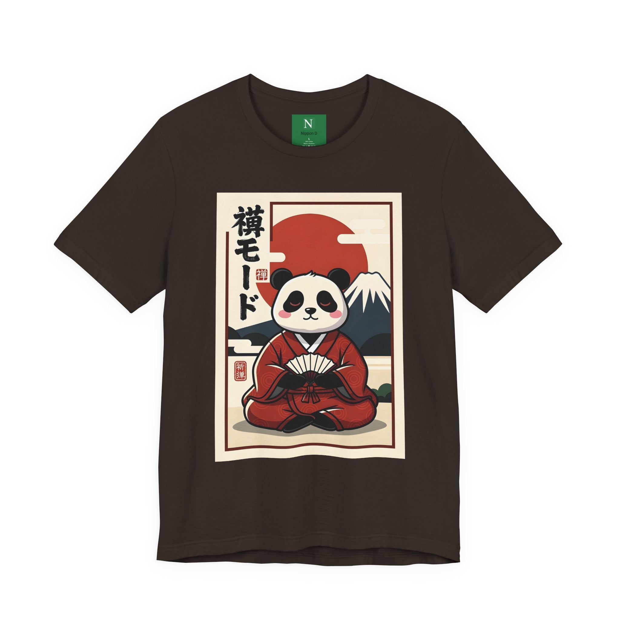 Panda Samurai Tee — Cute Japanese Ukiyo-e Style Graphic T-Shirt