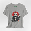 Samurai Panda T-Shirt — Cute Warrior Graphic Tee with Red Sun