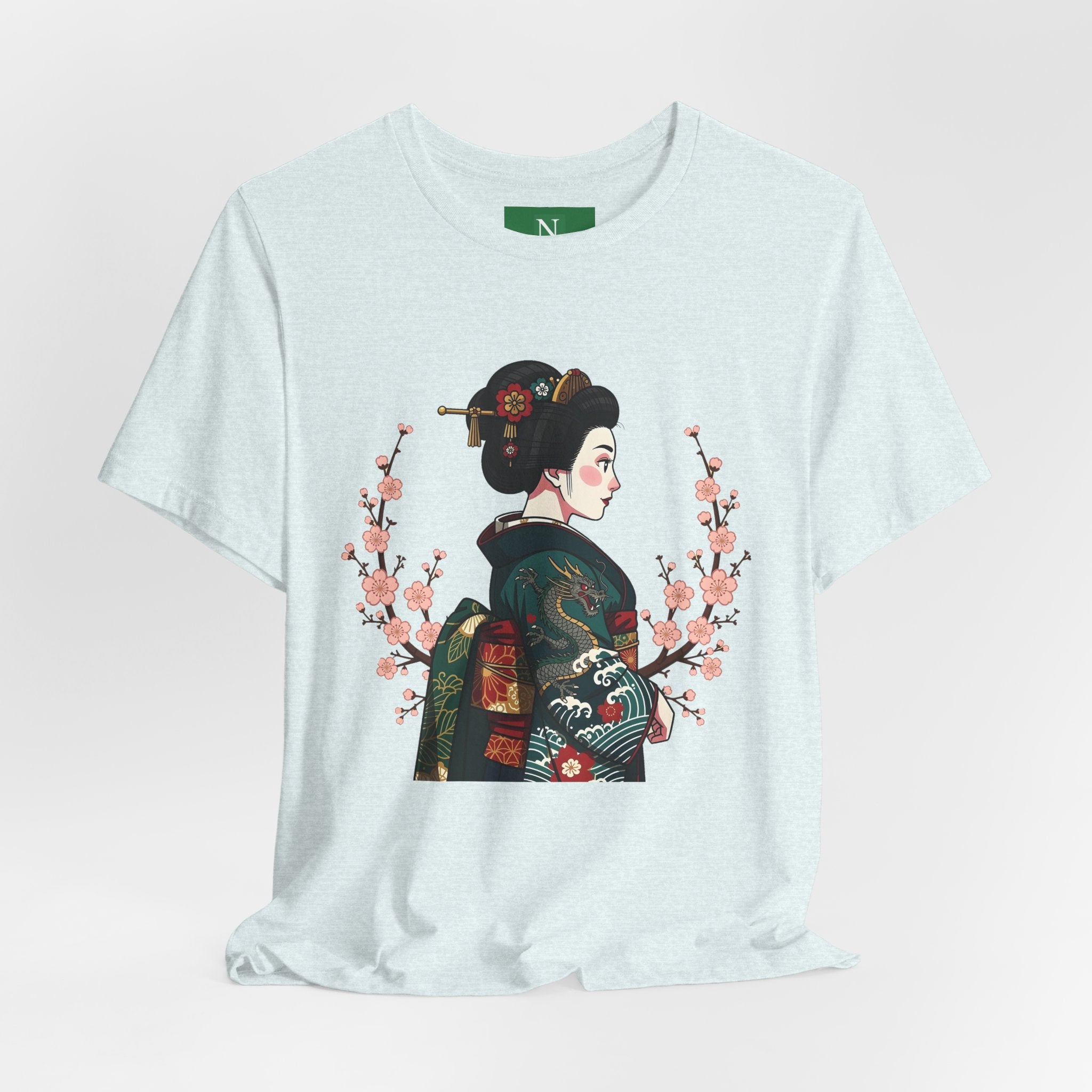 Geisha Blossom T‑Shirt — Vintage Japanese Art Tee