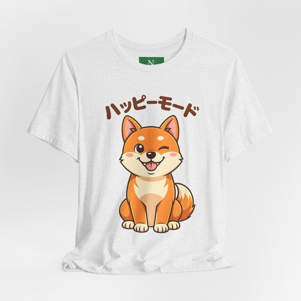Happy Mode Shiba Inu T‑Shirt — Cute Japanese Kawaii Dog Tee