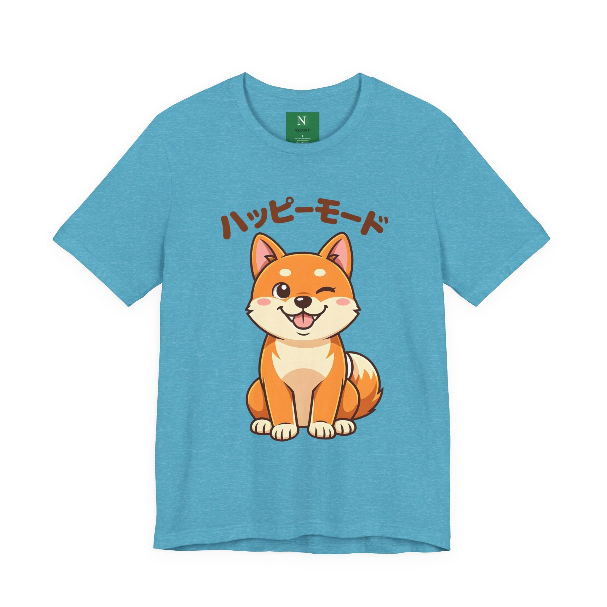 Happy Mode Shiba Inu T‑Shirt — Cute Japanese Kawaii Dog Tee