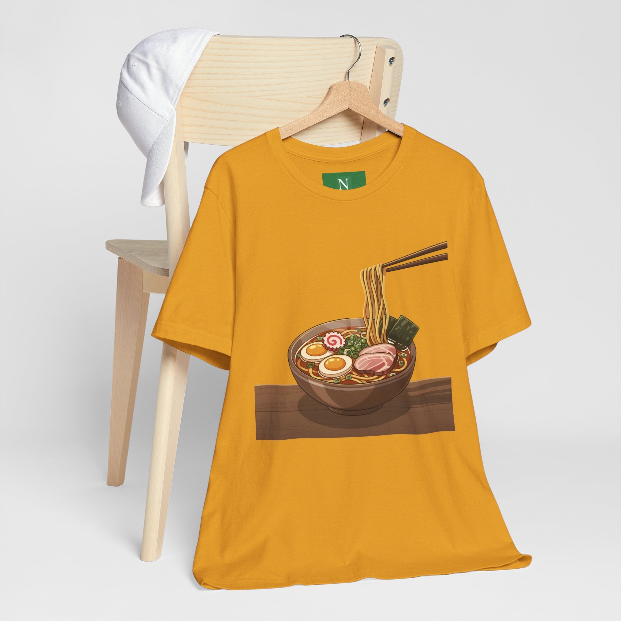 Ramen Bowl Graphic Tee – Chopsticks & Noodles Japanese Food T-Shirt