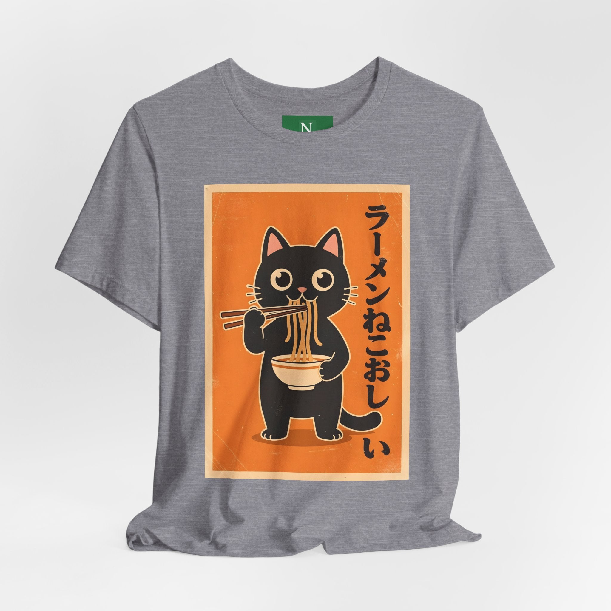 Ramen Cat Tee — Cute Japanese Cat Eating Noodles Graphic T-Shirt